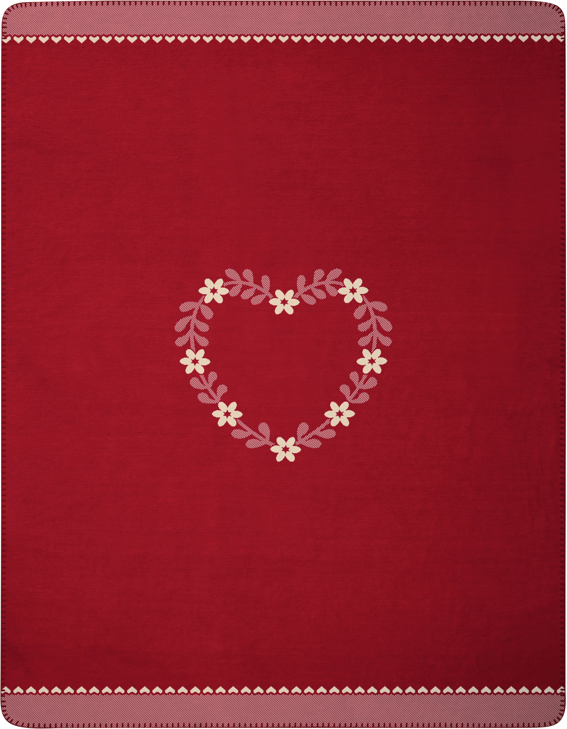 Biederlack Wohndecke »Wohndecke Heartwarming«, im romantischen Design günstig online kaufen