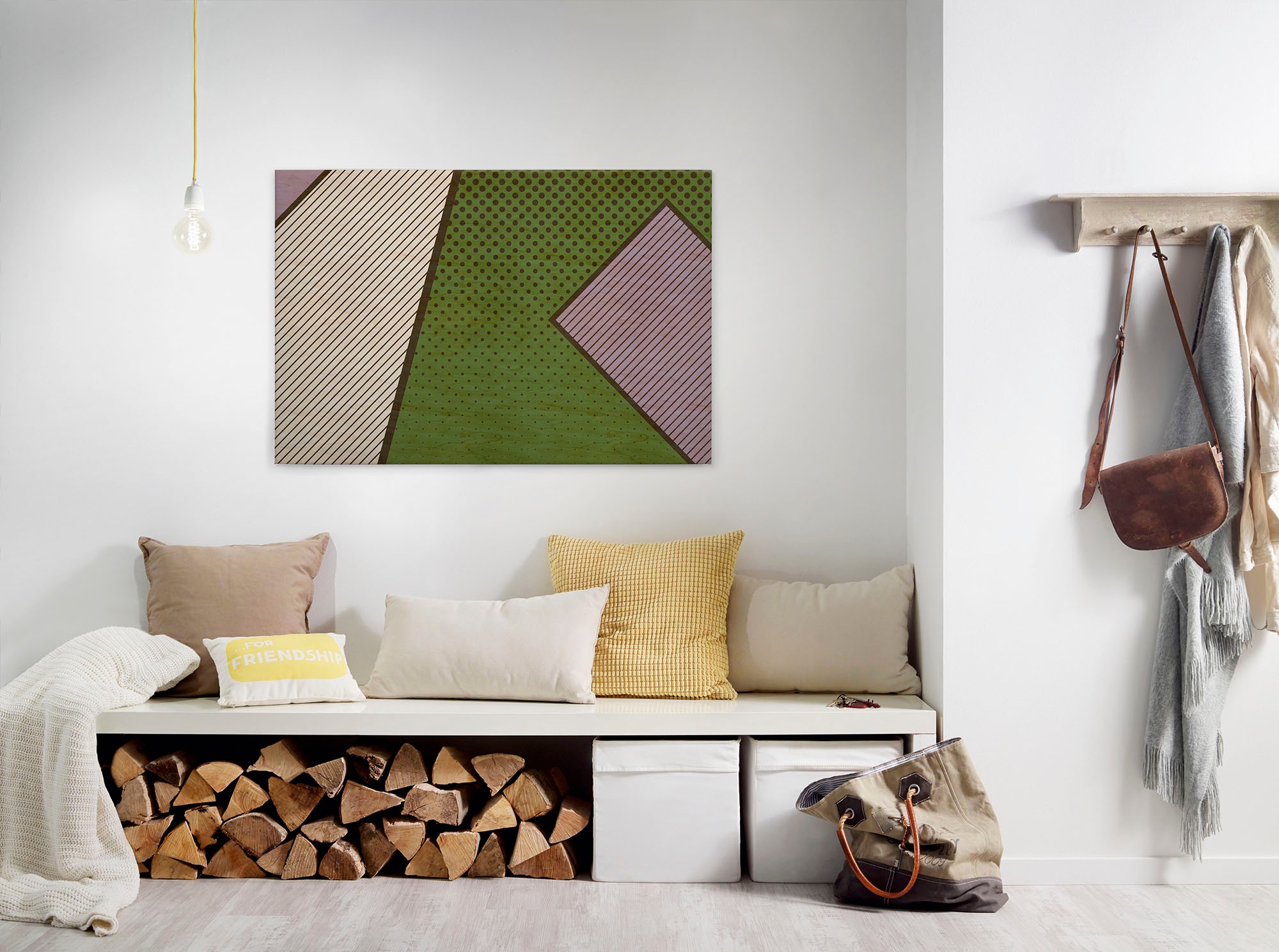 Bricoflor Modernes Wandbild Im Grafik Stil Leinwand Bild Mit Geometrischem günstig online kaufen