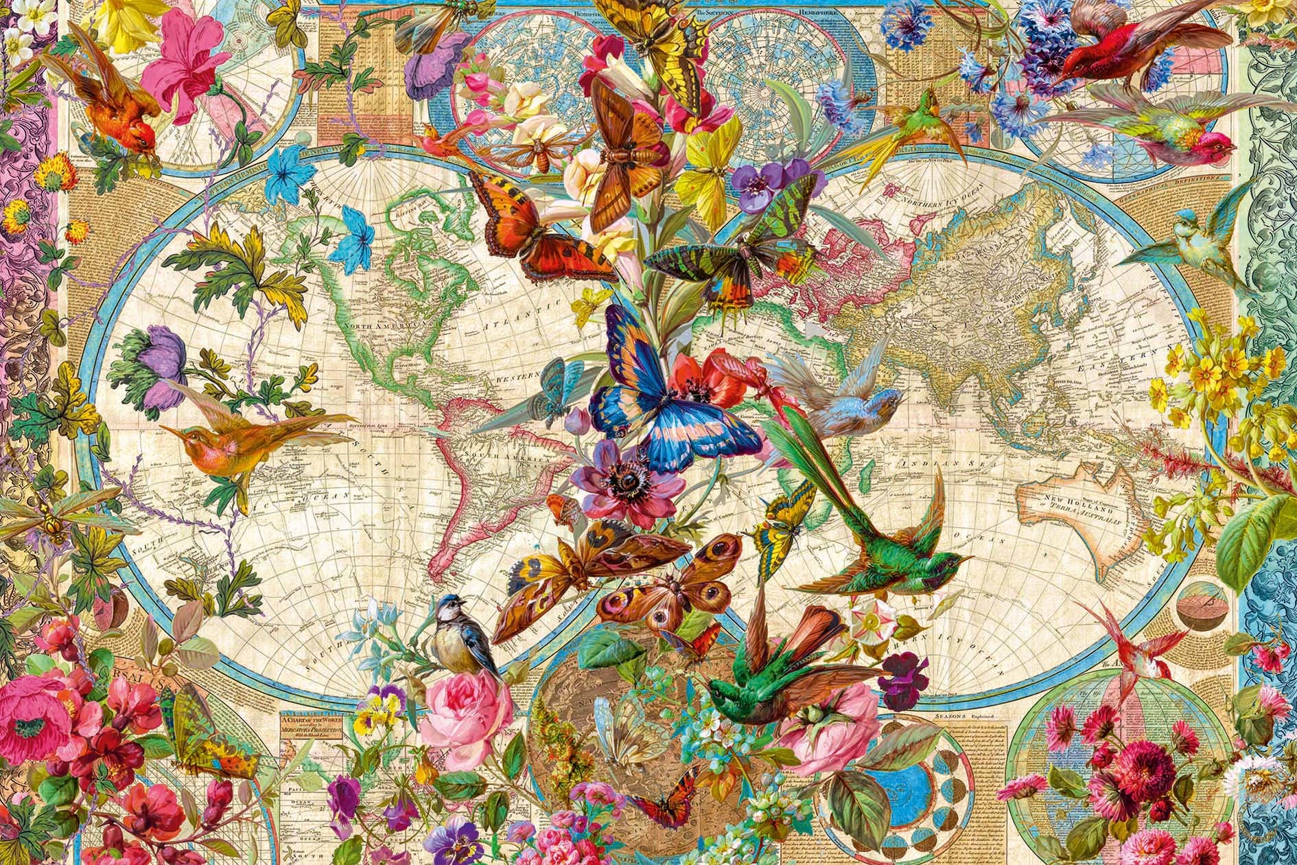 Ravensburger Puzzle »Weltkarte mit Schmetterlingen«, Made in Germany, FSC® - schützt Wald - weltweit