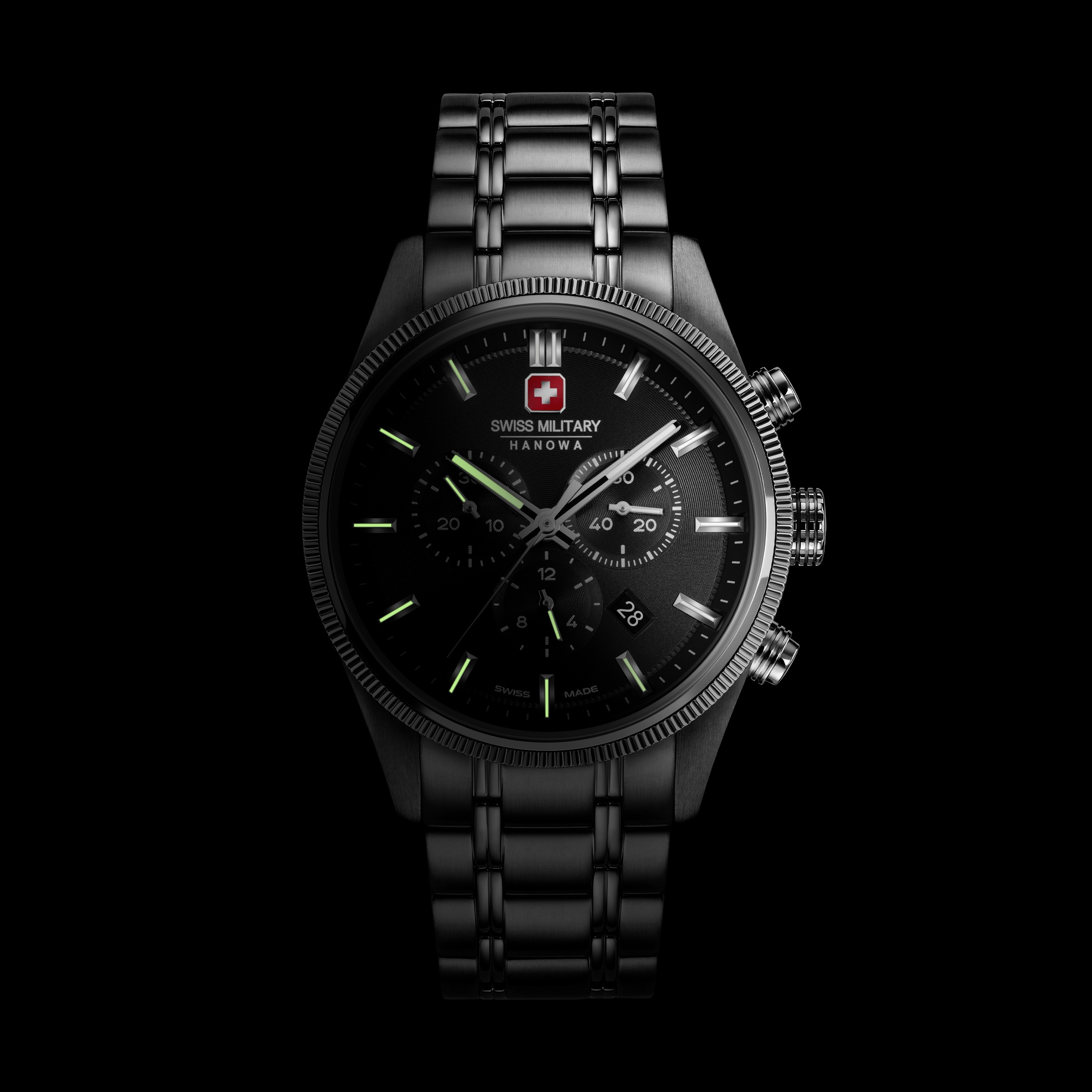 Swiss Military Hanowa Chronograph »Airman First Class« Quarzuhr, Armbanduhr, Herrenuhr, Swiss Made, Edelstahlarmband, analog