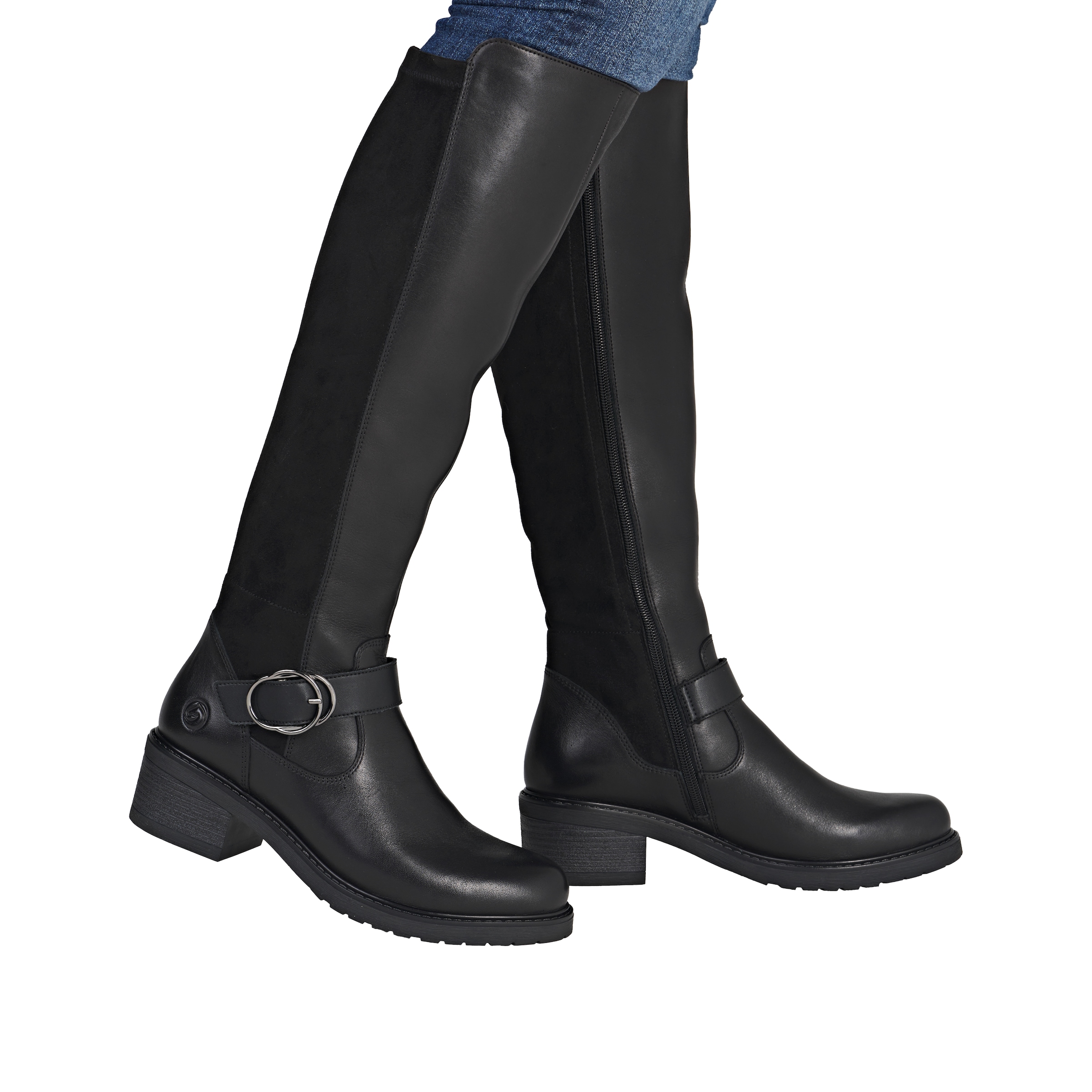 Remonte Stiefel  Langschaftstiefel, Stretch-Stiefel, Blockabsatz, Innenreißverschluss