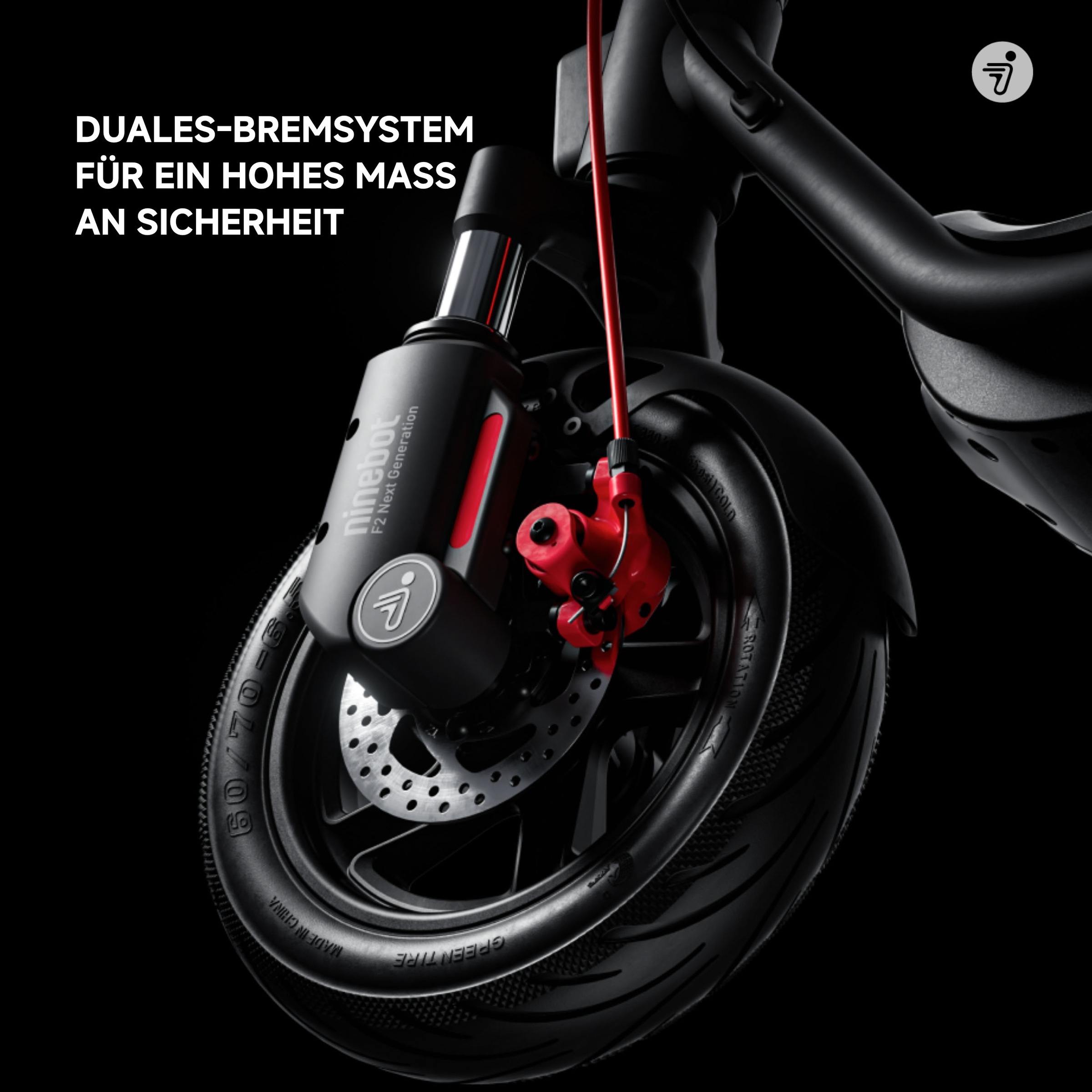 ninebot by Segway E-Scooter »F2 Pro D II«, EXKLUSIVMODELL, Schlauchlose selbstabdichtende Reifen