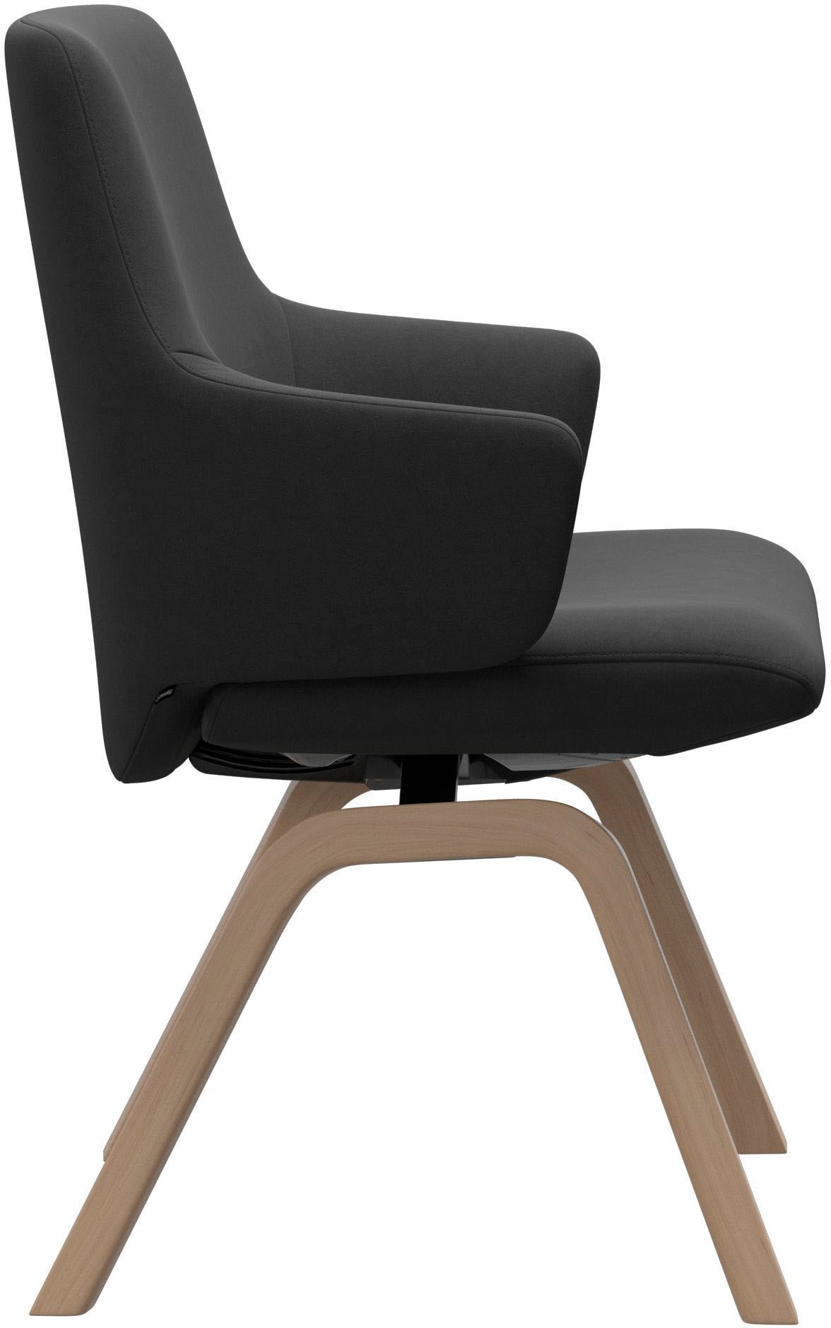 Stressless® Polsterstuhl »Laurel« () Microfaser DINAMICA Low Back mit Armlehne, Größe L, mit schräggestellten Beinen in Eiche