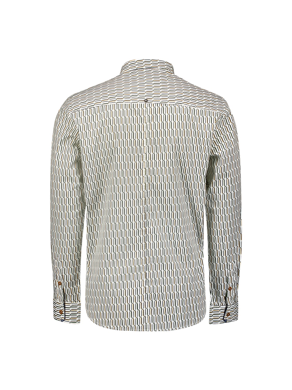 NO EXCESS Langarmhemd »No Excess Stilvolles Winterhemd mit dynamischem Allover-Muster«