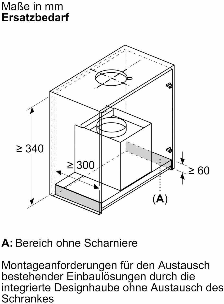 BOSCH Lüfterbaustein »DBB85CC60« Serie Serie 4