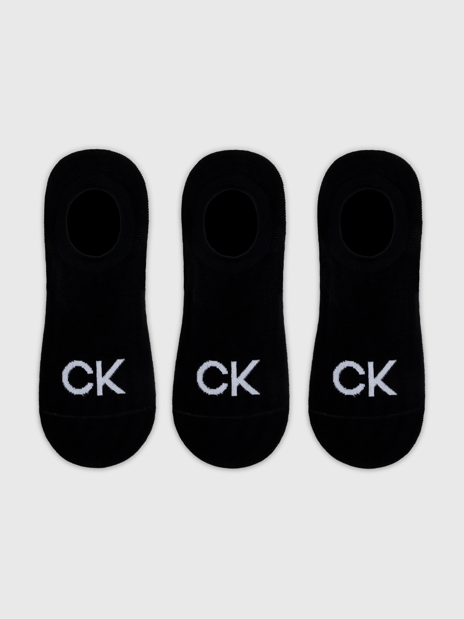 Calvin Klein Jeans Füßlinge »CK MEN FOOTIE HIGH CUT 3P LOGO«, (3 Paar), Mit gestricktem Logo