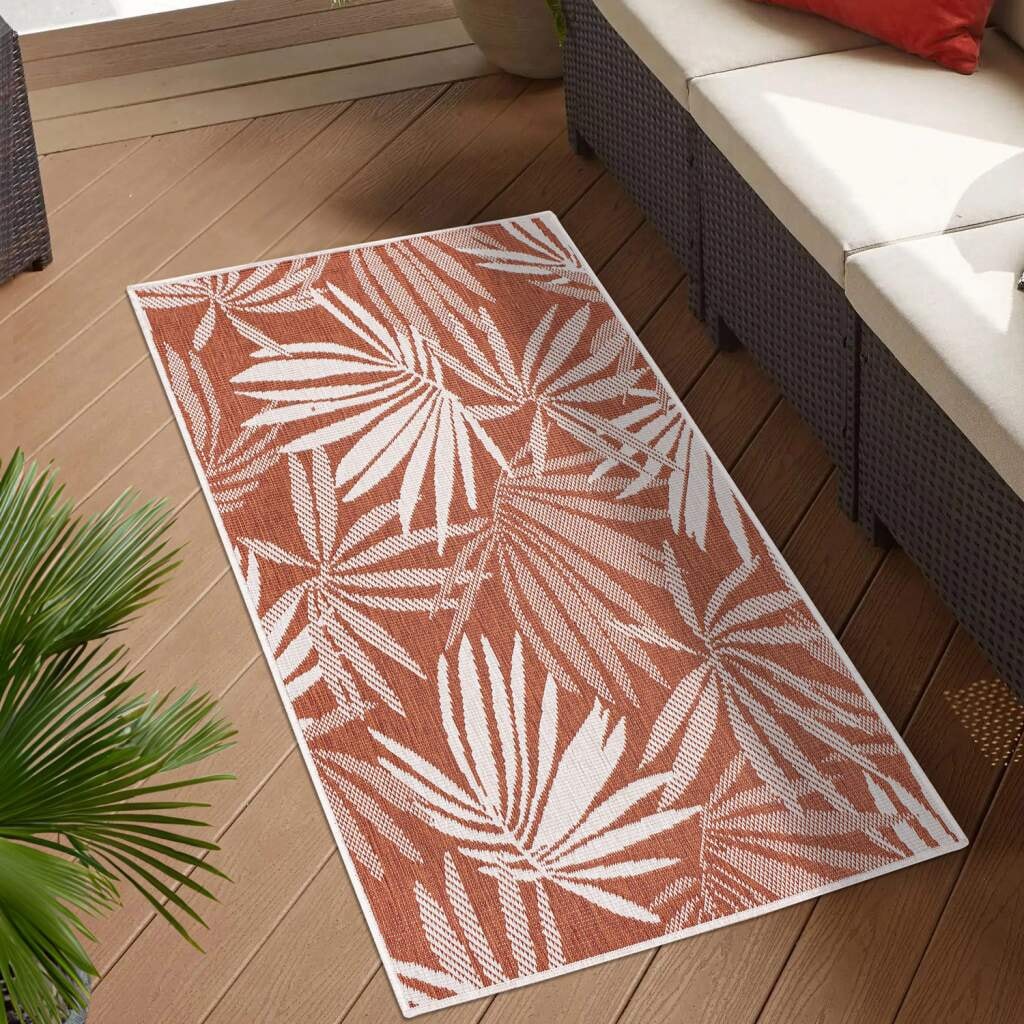 Carpet City Outdoorteppich »DUO RUG 5771«, rechteckig, 5 mm Höhe, Wendeteppich Wetterfest In- & Outdoor, Balkon, Terrasse, Wohnzimmer