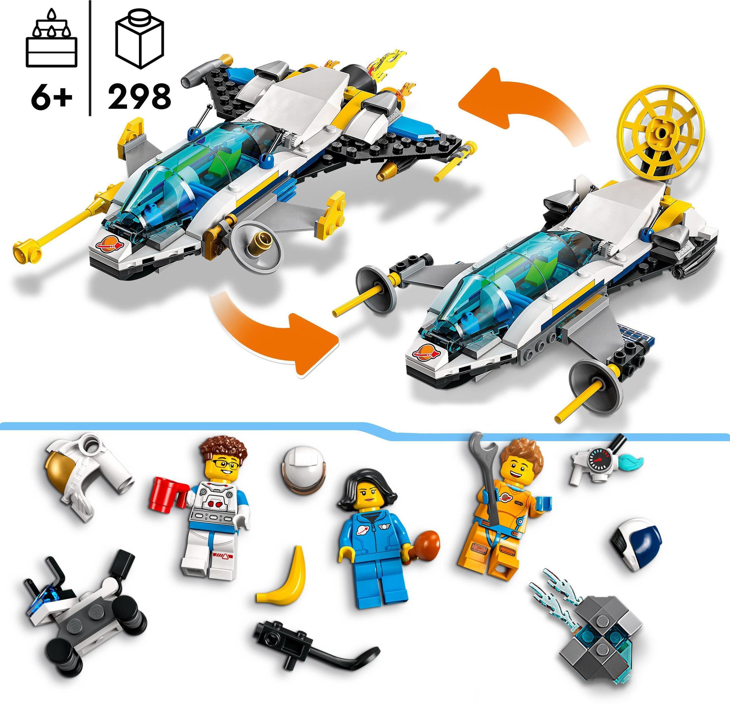 LEGO® Konstruktionsspielsteine »Erkundungsmissionen im Weltraum (60354), LEGO® City«, (298 St.), Made in Europe