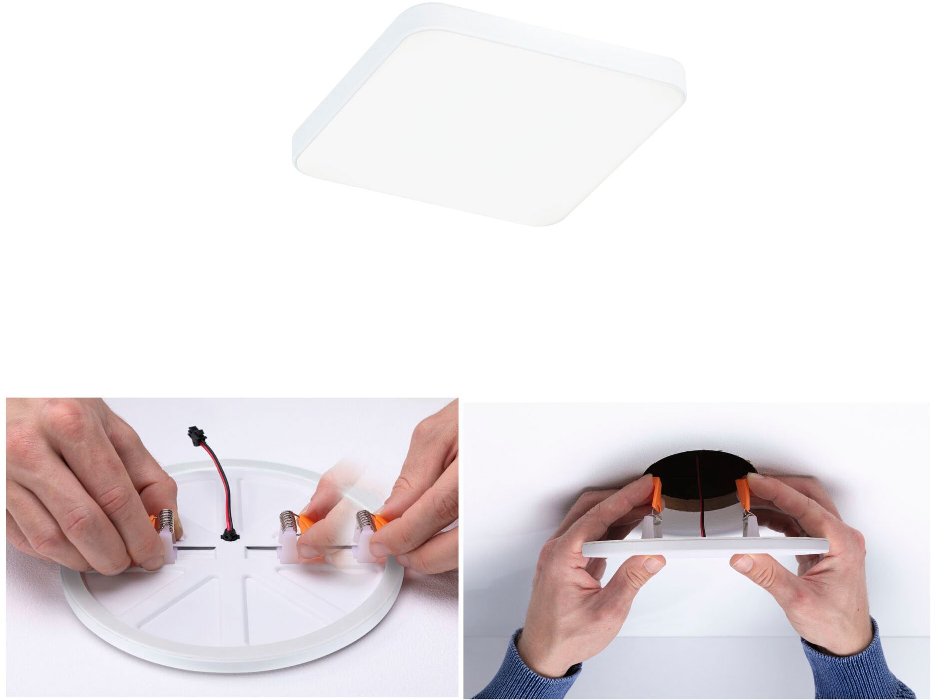 Paulmann LED Einbauleuchte »VariFitVeluna Edge IP44 eckig 90x90mm 500lm 4000K«, 1 flammig, VariFit IP44 eckig 90x90mm 500lm 4000K Weiß