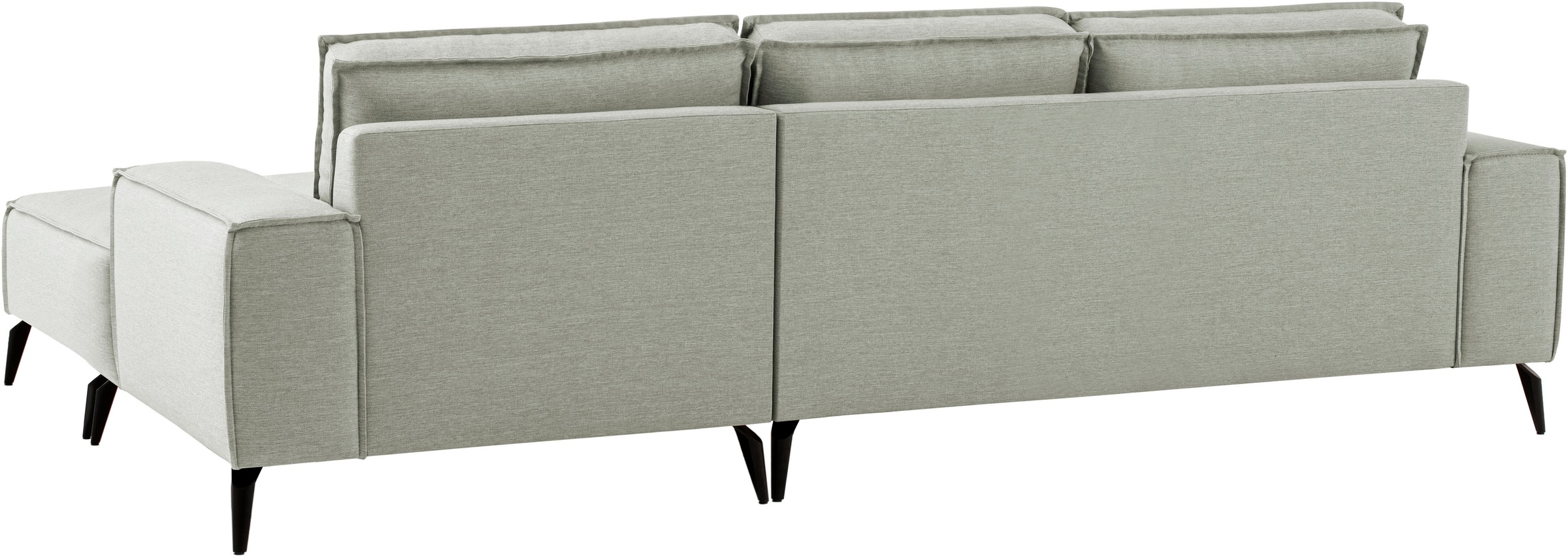 Home affaire Ecksofa »TVINNU, L-Form, 275cm, in Cord und Leinenoptik« wahlweise Recamiere rechts/links, schwarze Füße, bequemer Sitzkomfort