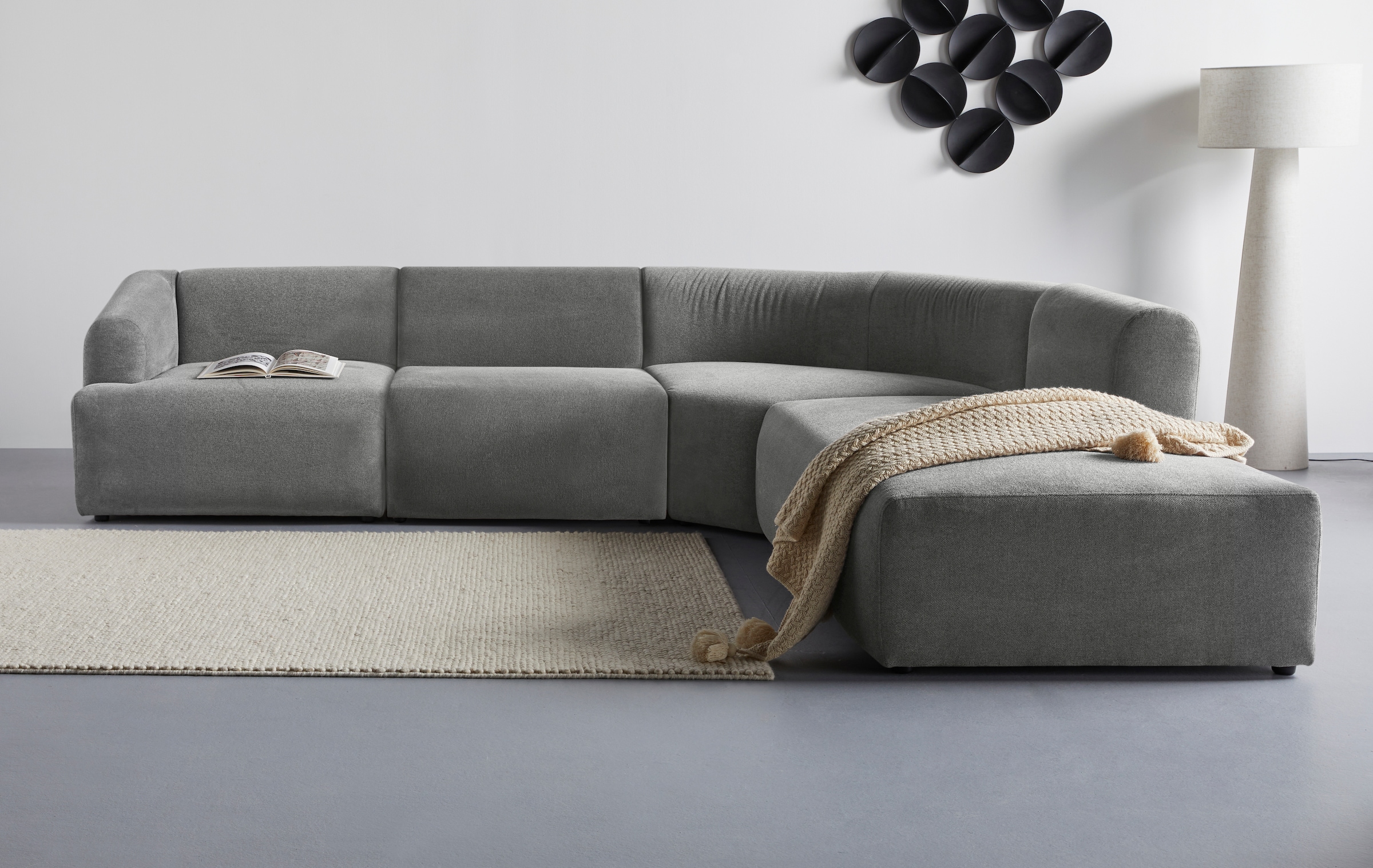 LeGer Home by Lena Gercke Ecksofa »LYZA L-Form links/rechts, Modularsofa "XL", Maße B/T/H: 287/267/74 cm« aus 4 Modulen, zusammen oder einzeln stellbar