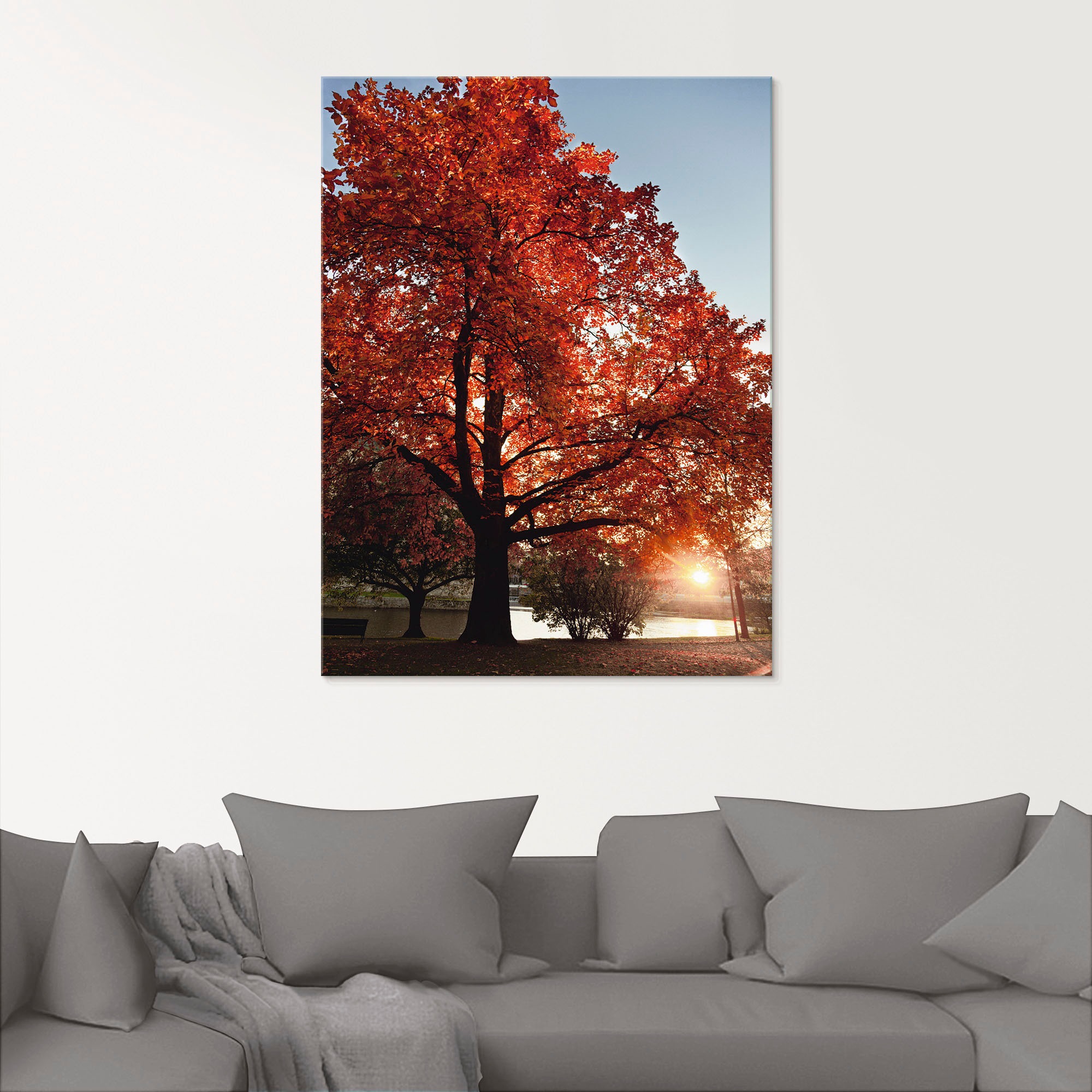 Artland Glasbild »Herbstbaum«, Bäume, (1 St.), in verschiedenen Größen günstig online kaufen