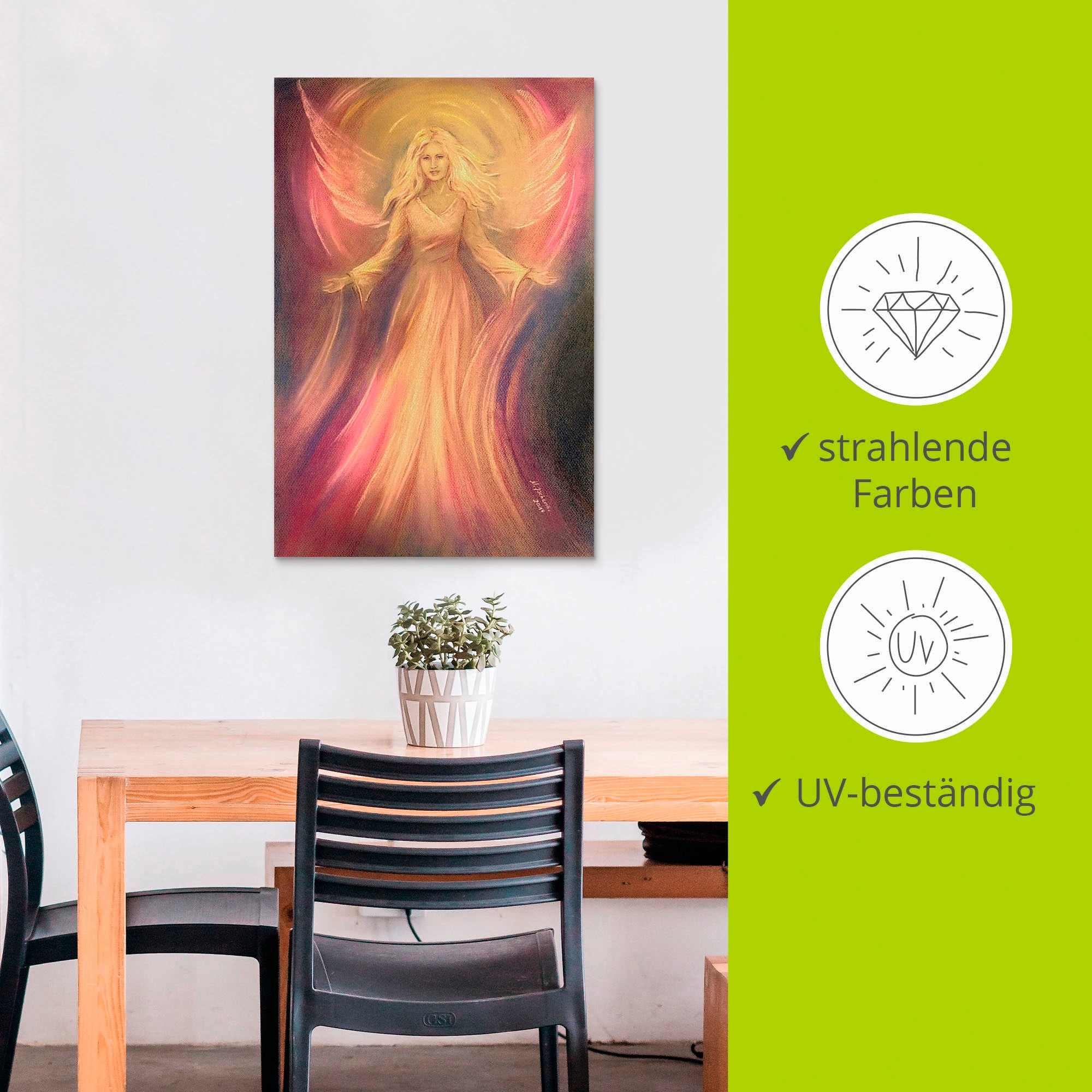 Artland Wandbild »Engel Licht Liebe - Spirituelle Malerei«, Religion, (1 St.), als Alubild, Outdoorbild, Leinwandbild, Poster, Wandaufkleber