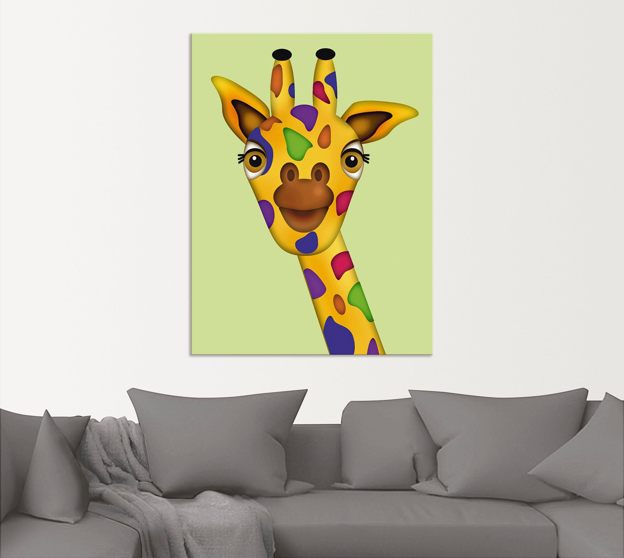 Artland Wandbild Wandaufkleber als kaufen Größen versch. Wildtiere, (1 oder St.), in Leinwandbild, Poster online »Giraffe«, Alubild