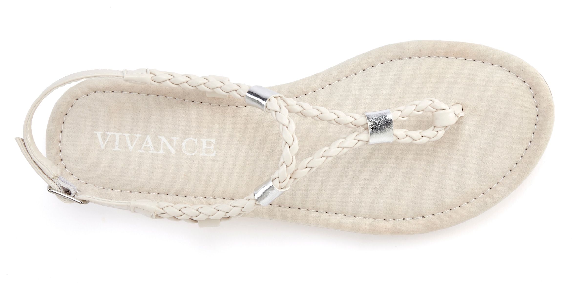 Vivance Sandale »Sommerschuh«  Zehentrenner, Sommerschuh, Sandalette mit raffinierten Riemchen