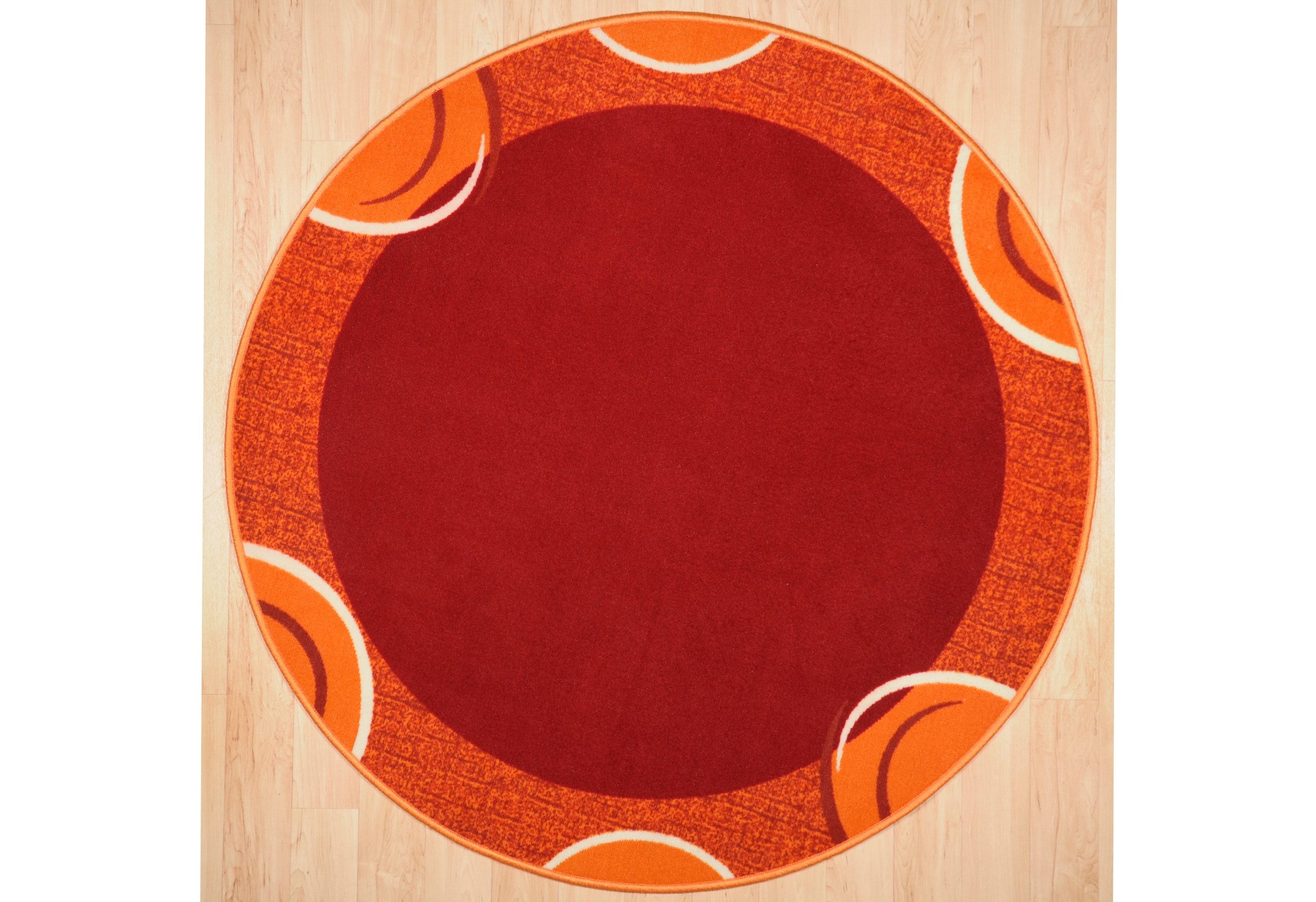 THEKO Teppich »Loures«, rund, 6 mm Höhe, Kurzflor, mit moderner Bordüre, ideal im Wohnzimmer & Schlafzimmer