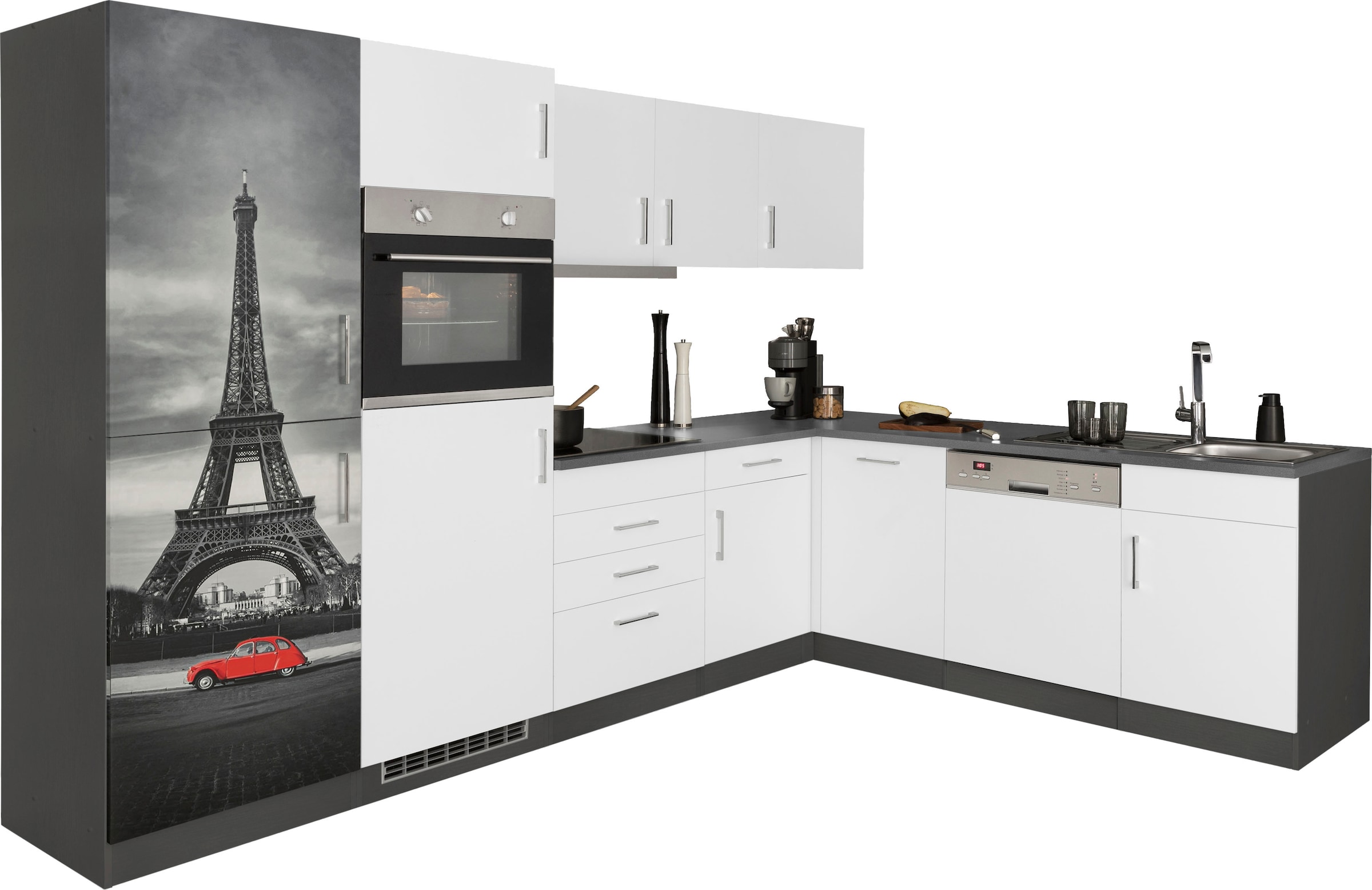 HELD MÖBEL Winkelküche »Paris«, Stellbreite 290/220 cm, wahlweise mit Induk günstig online kaufen