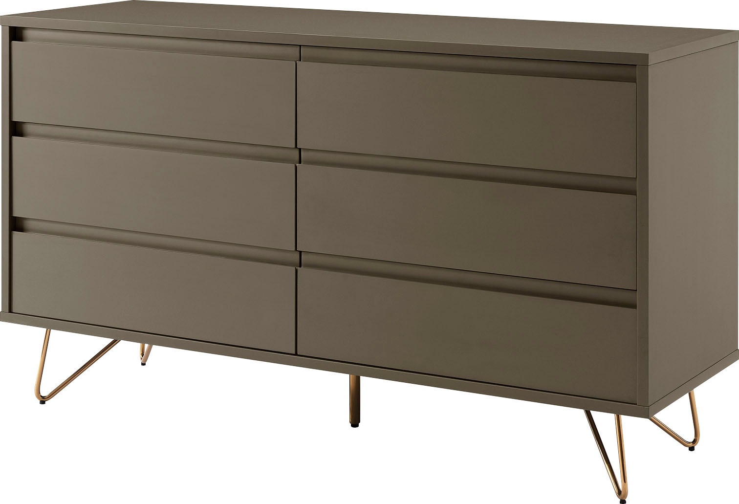 SalesFever Kommode »Bolton Design Sideboard mit Stauraum« Haarnadelbeine au günstig online kaufen