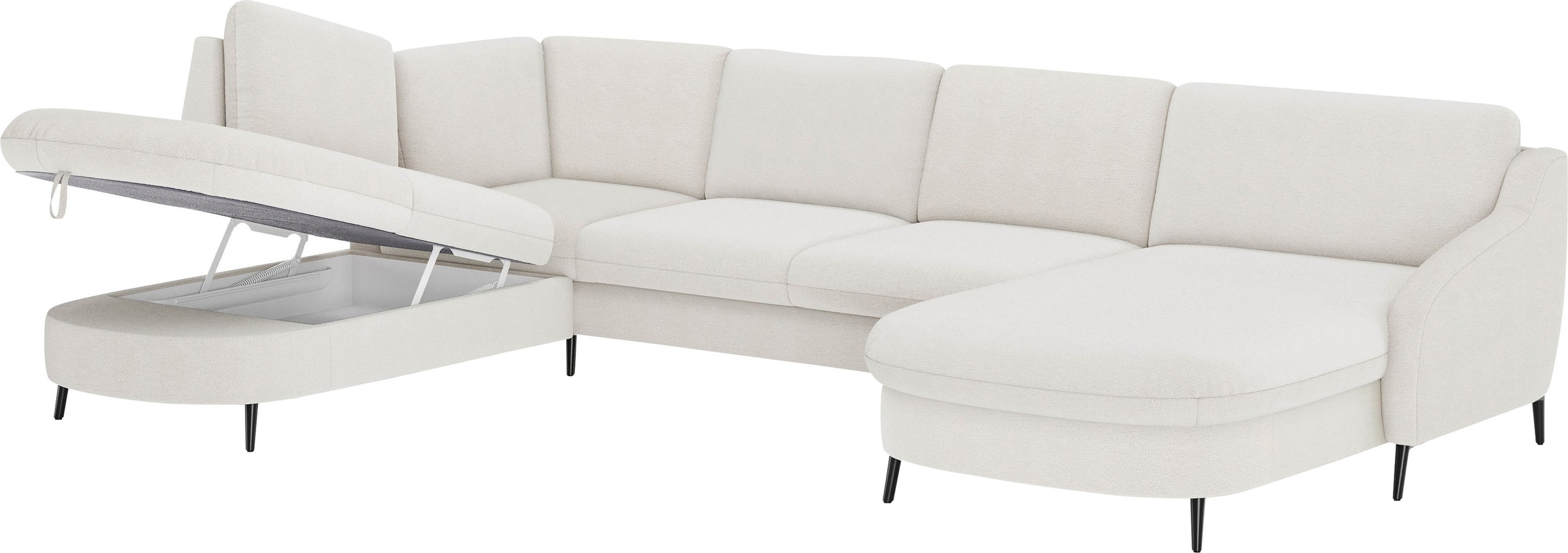 sit&more Wohnlandschaft »Soul U-Form«, wahlweise mit Bettfunktion und Bettkasten oder Schubkasten