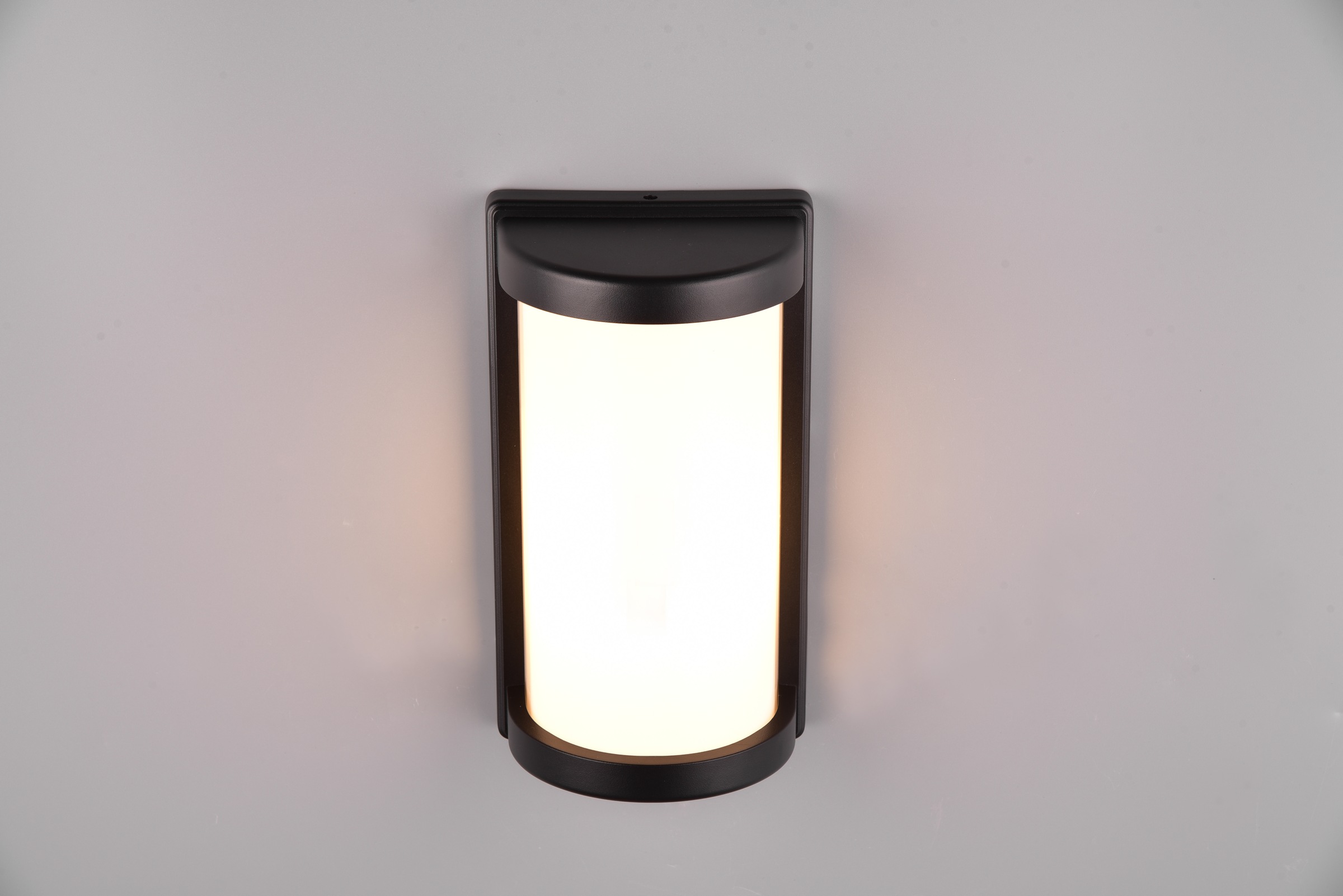 REALITY Leuchten Außen-Wandleuchte »PUELO, Outdoor Wandlampe Hauswand Fassade Garten, exkl 1x E27 max 10W«, 1 flammig, Leuchtmittel E27 | Leuchtmittel wechselbar, halbrunde Aussen Wandlampe aus Aluminium, IP44, Höhe 26cm Breite 14 cm