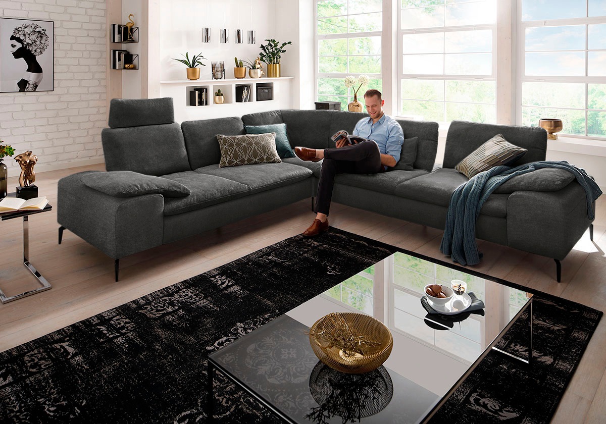 W.SCHILLIG Ecksofa »valentinoo, Designsofa, elegant und bequem, L-Form«, (Set), mit Sitztiefenverstellung, Breite 318 cm