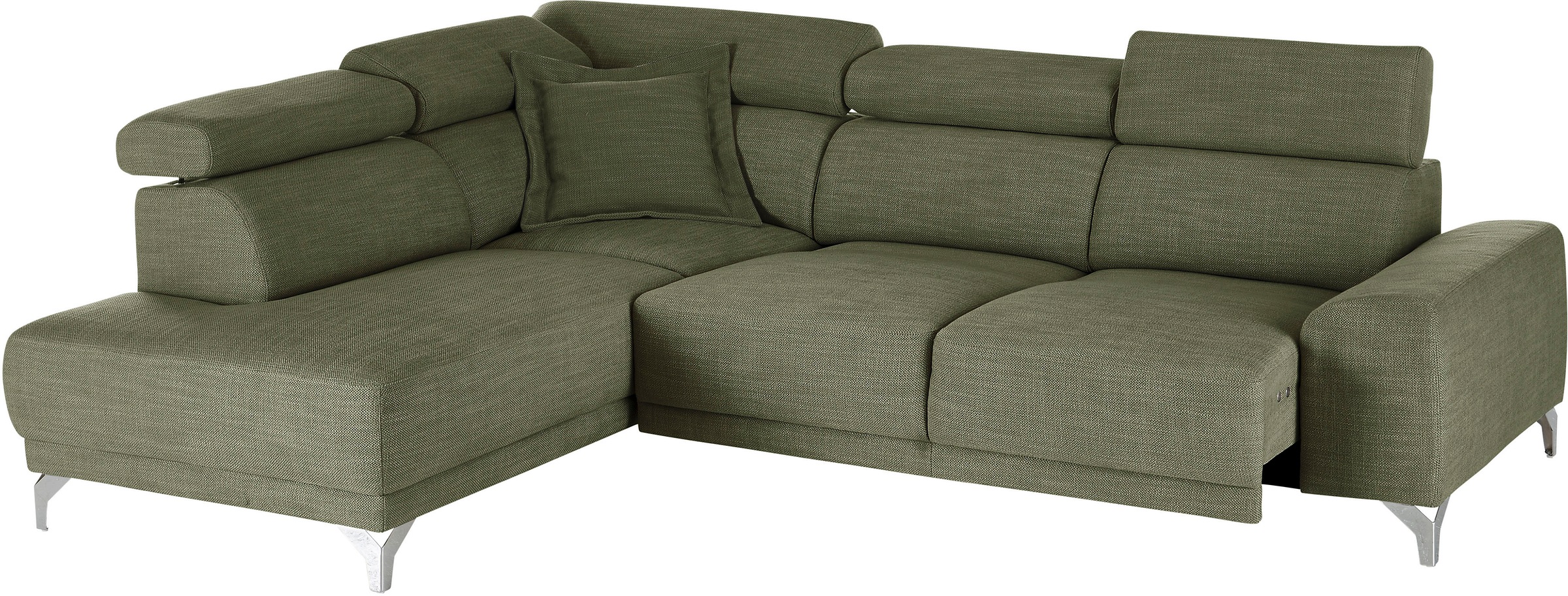 3C Candy Ecksofa »Greve Sofa immer mit manuelle Kopfteilverstellungen, modern, elegant«, wahlweise motorischer Sitzvorzug, bequem und zeitlos, L-Form