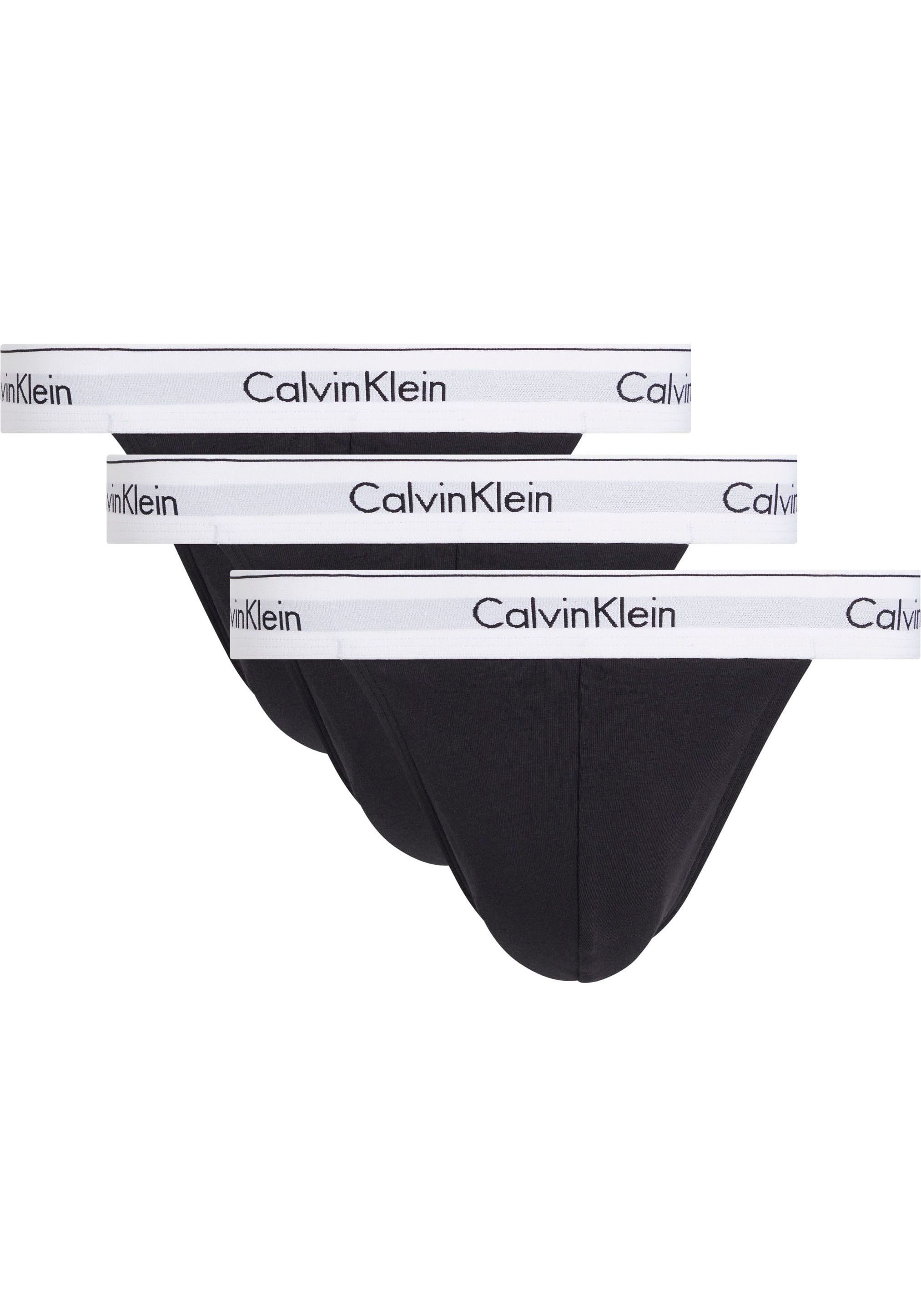 Calvin Klein Underwear String »THONG 3PK«, (Packung, 3 St., 3er-Pack), mit Logo-Elastikbund