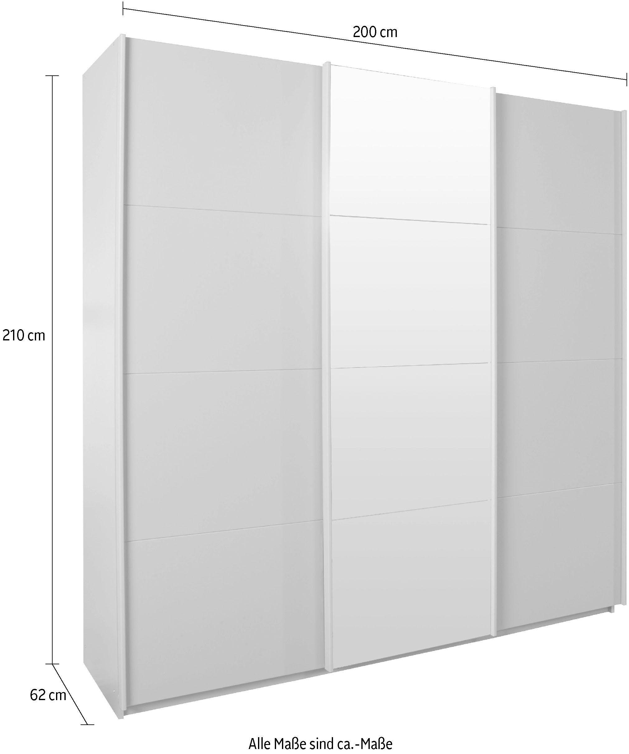rauch Schwebetürenschrank »Kleiderschrank Schrank Garderobe Wäscheschrank BESTSELLER KEPAN«, inkl. Schubladen-Einsatz und extra Einlegeböden MADE IN GERMANY