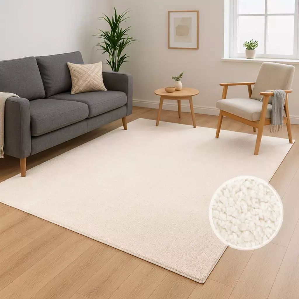 Carpet City Teppich »CALMA 200« rechteckig 14 mm Höhe Kurzflor, Waschbar, Anti-Rutsch, ideal für Wohnzimmer, Schlafzimmer