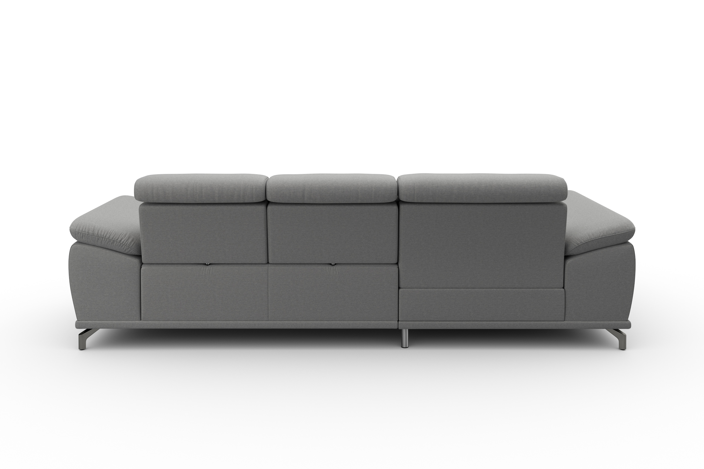 sit&more Ecksofa »Cabrio L-Form, mit Sitztiefenverstellung, Arm- und Kopfteilverstellung«, 2 Nierenkissen, Federkern, optional Bettfunktion und Stauraum