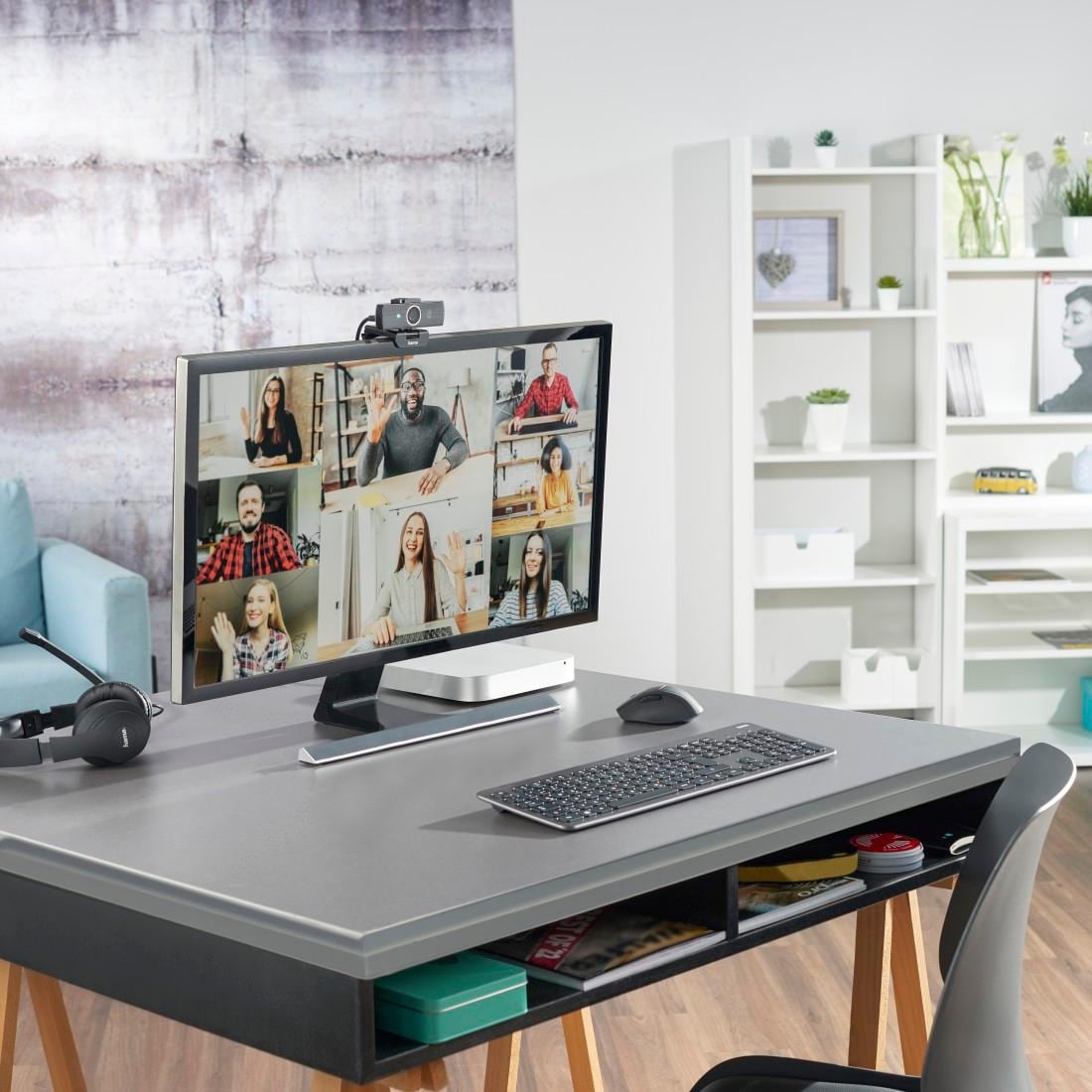 Hama Webcam »Ultra HD2160p Webcam mit flexiblem Neigungswinkel, Rauschunterdrückung« - Zusatzfunktionen: 1/4 Zoll-Gewinde, Autom. Belichtungsanpassung