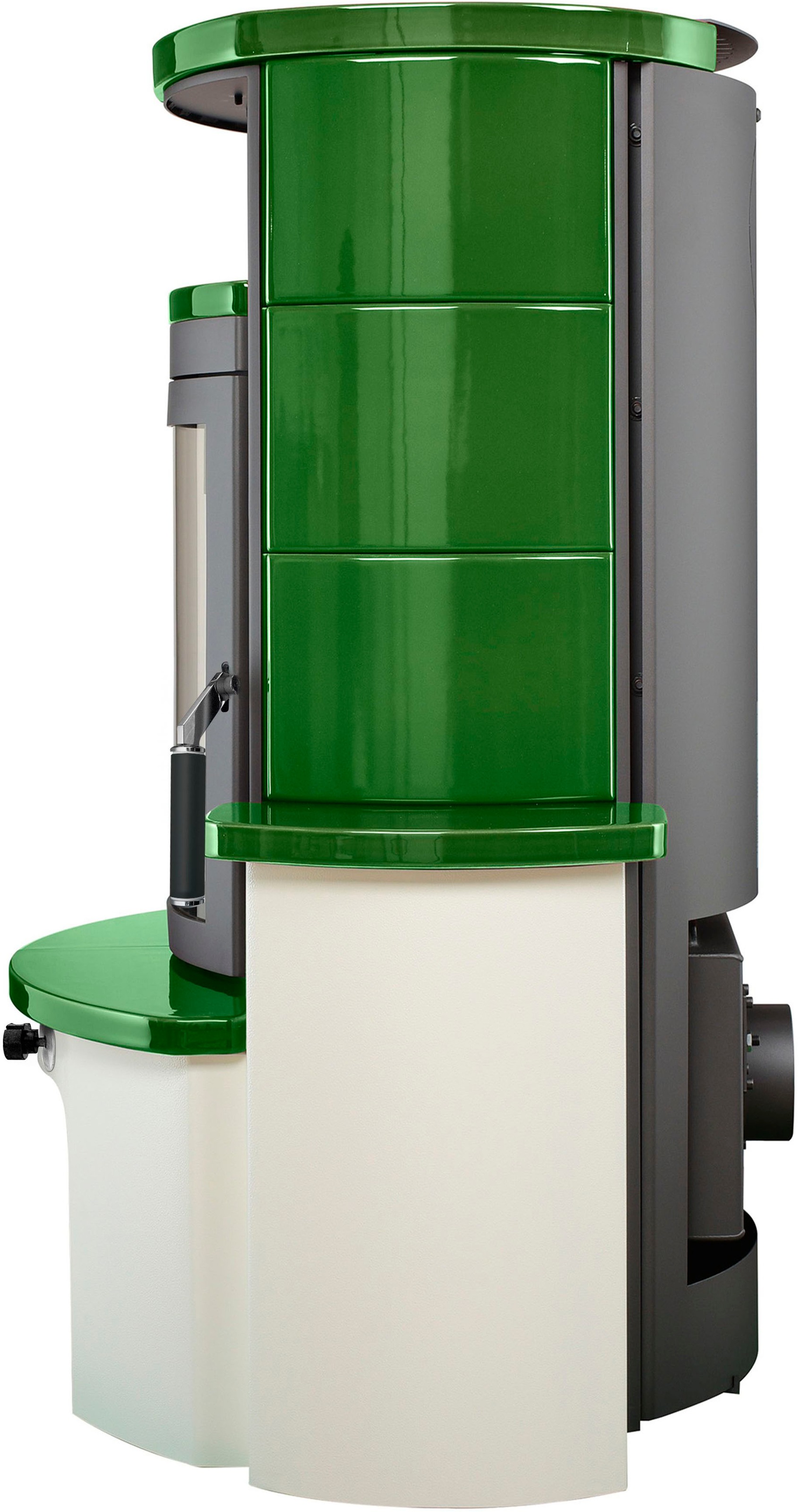 HARK Kaminofen »Avenso GT ECOplus 6 KW«, grün-glänzend, mit EcoPlus Filter