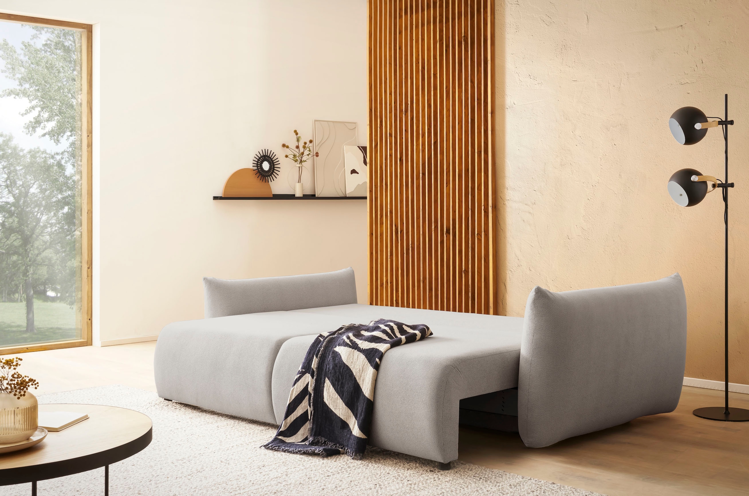INOSIGN 3-Sitzer »MAVAS Schlafsofa mit Bettkasten«, ca.240/108cm (Liegefläche 212/145 cm), Cord, Chenille, Struktur