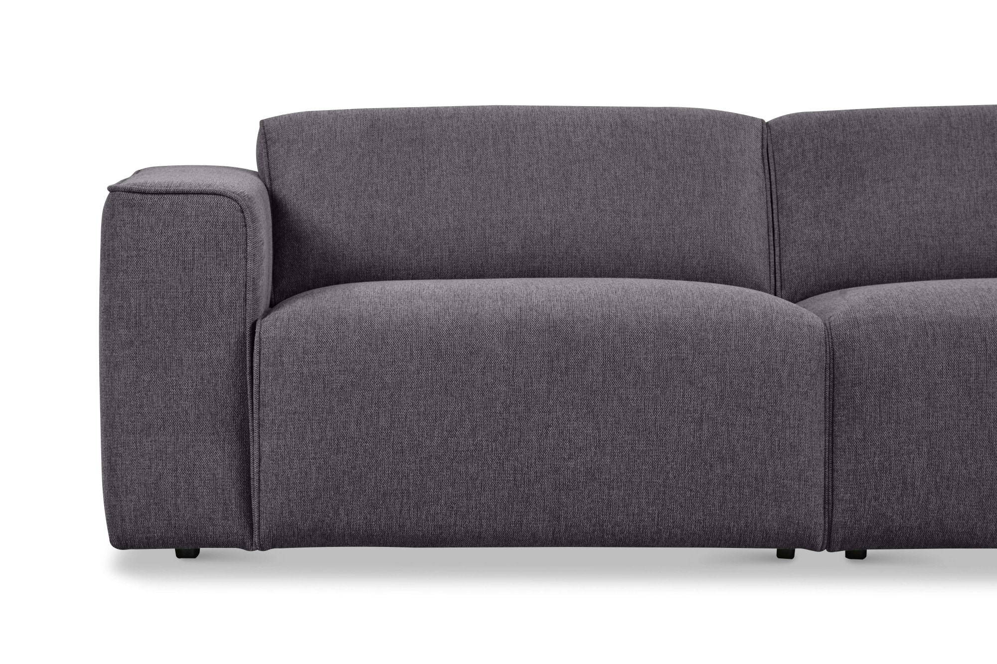 andas 3-Sitzer »Noord mit Kedernaht, Breite 232 cm«, Cord, Struktur, Webstoff, mit Wellenunterfederung, Massivholzrahmen