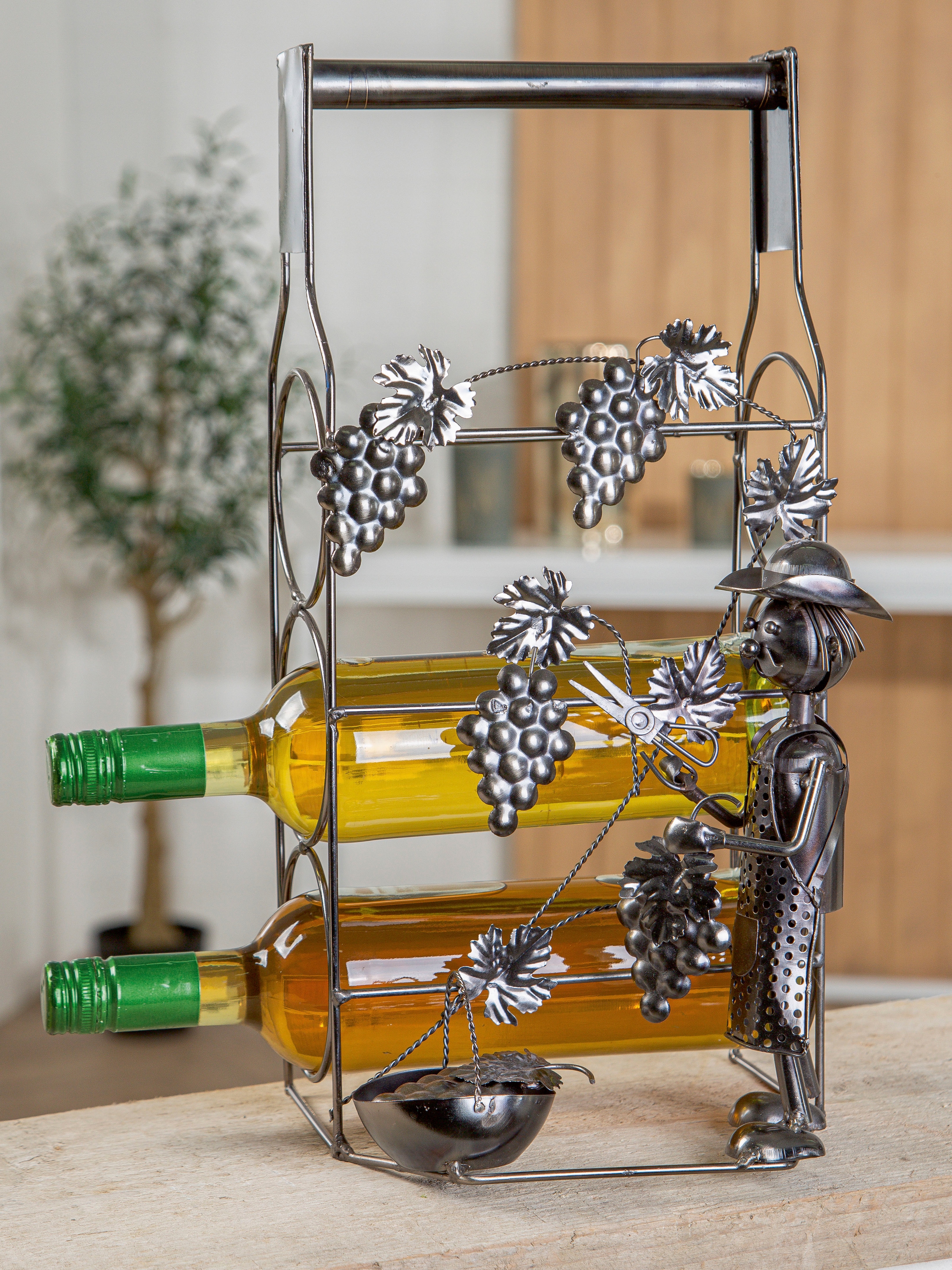 GILDE Flaschenhalter »Flaschenhalter für 3 Flaschen Winzer«, (1 St.)