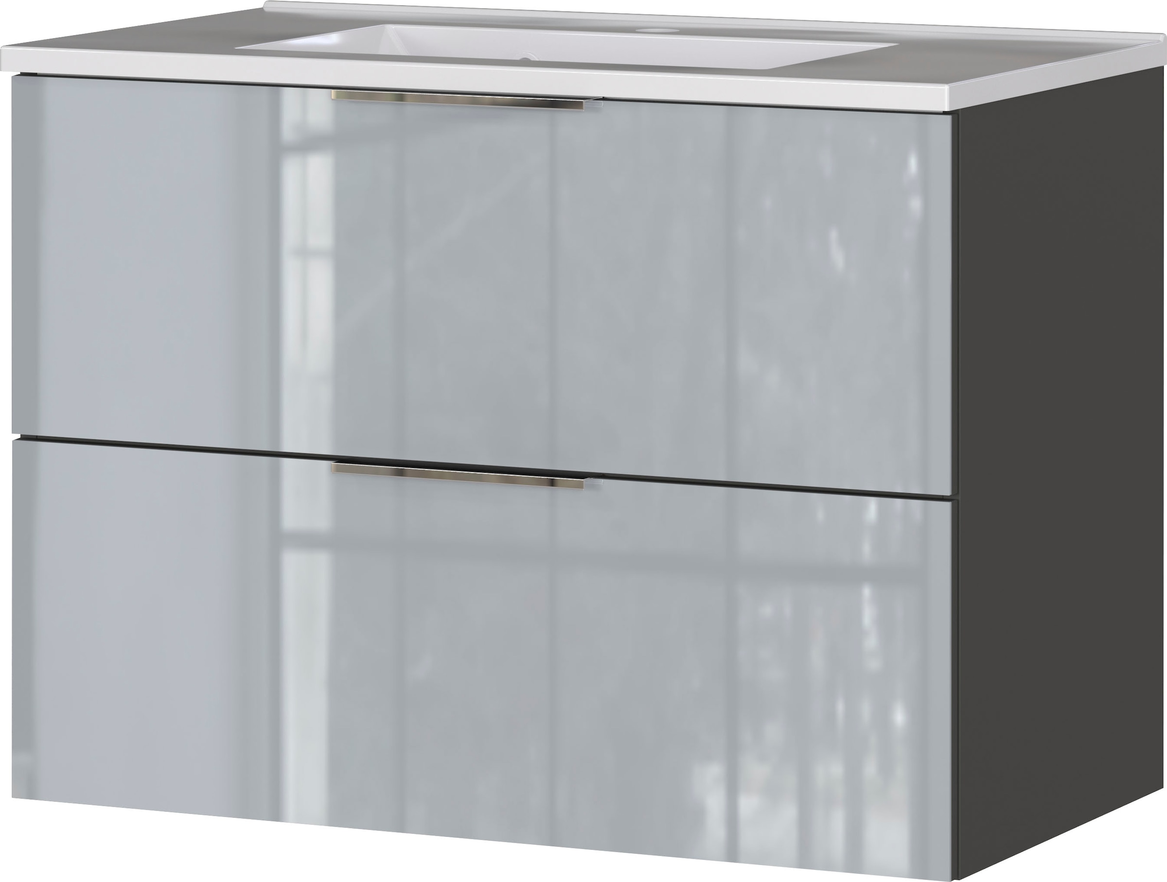 GERMANIA Badmöbel-Set »Oakland«, (5 St.), inkl. WT-Unterschrank, Spiegelschrank, Schrank, Mediumschrank, Kommode