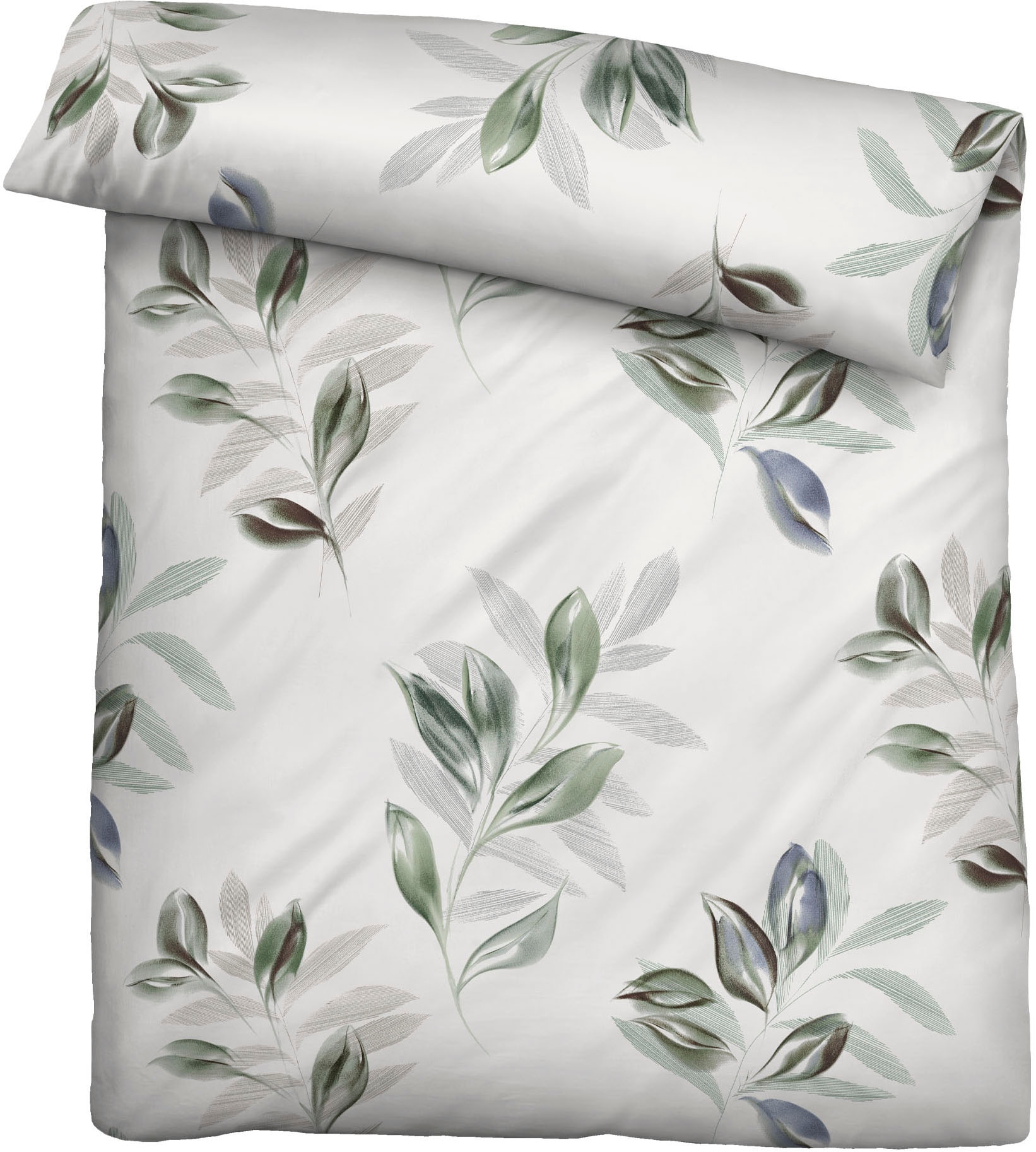 Biberna Bettwäsche »0004105« 2 Stk. tlg. wohlig warm + weich, pflegeleicht, 100% Baumwolle, Reißverschluss