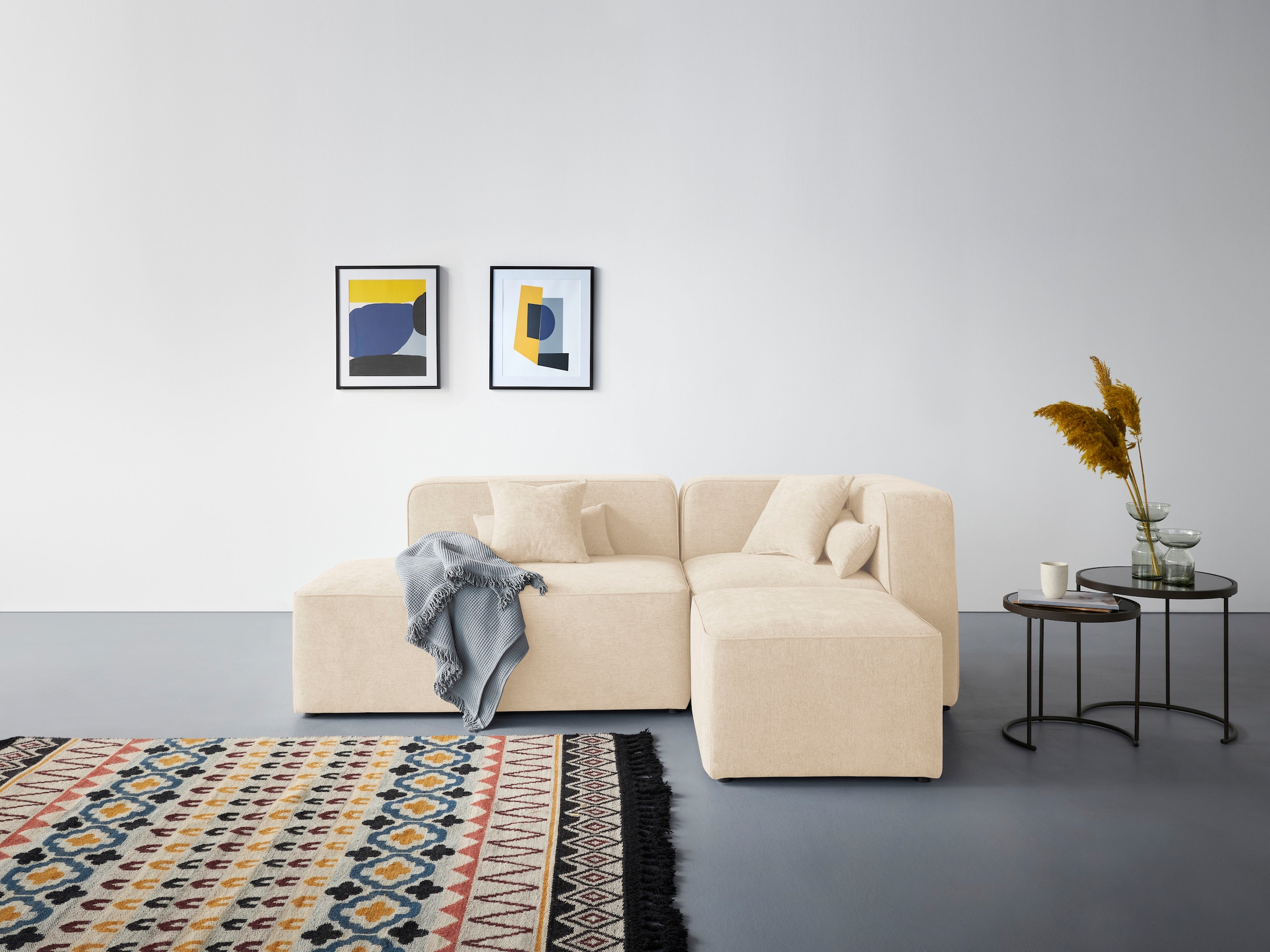 Home affaire Ecksofa »Sundstrup L-Form« Modulserie, individuelle Zusammenst günstig online kaufen