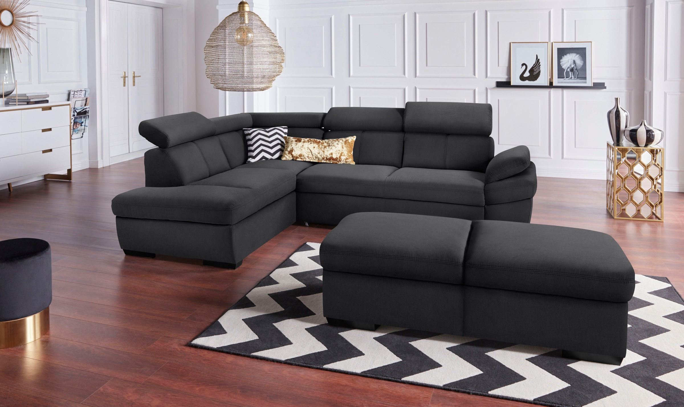 exxpo - sofa fashion Ecksofa "Salerno, klassisch modernes Funktionssofa, ho günstig online kaufen