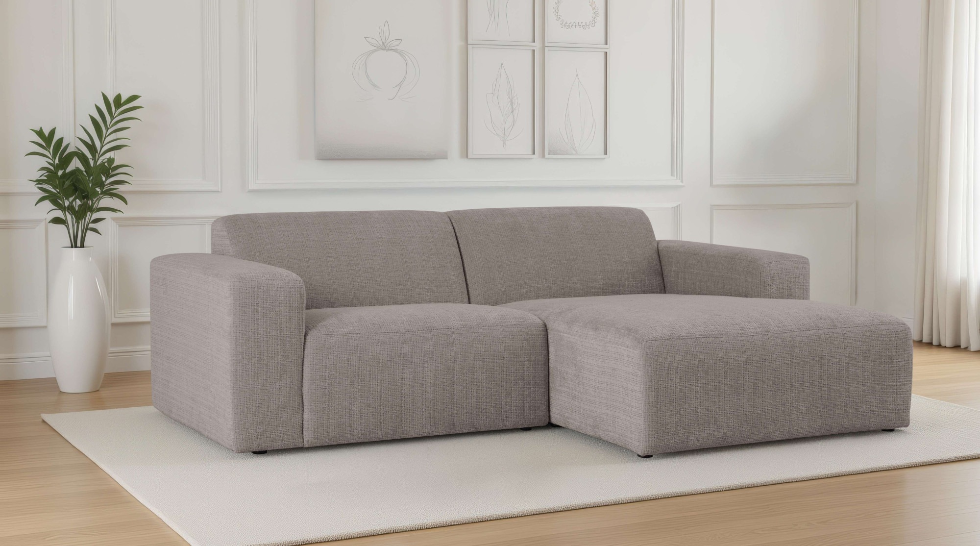 OTTO home Ecksofa »Koa, 228 cm, L-Form, Modulsofa in Cord, Chenille, Strukt günstig online kaufen