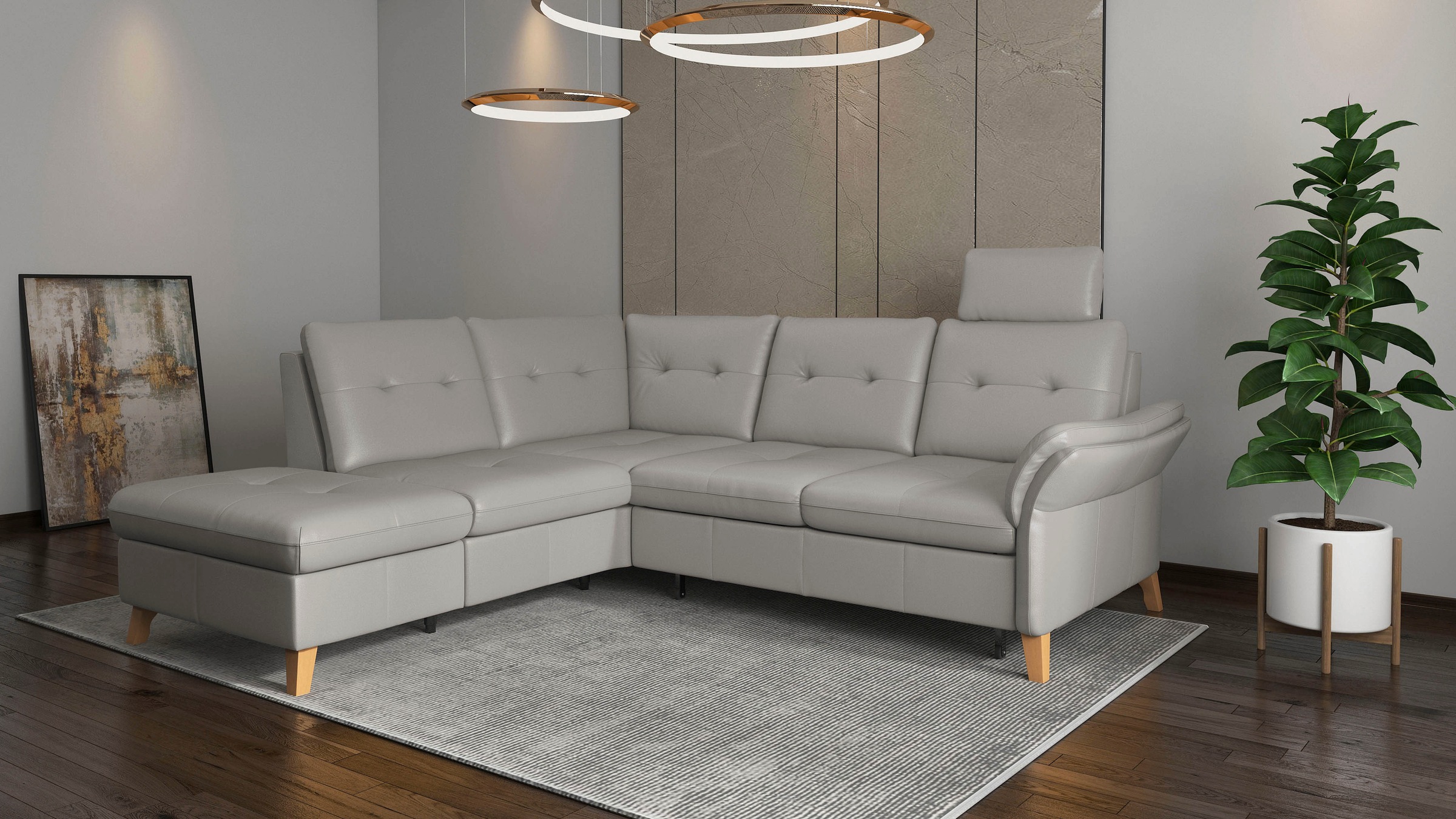 sit&more Ecksofa »Göteborg«, inkl. Sitztiefenverstellung, wahlweise mit Bettfunktion & Bettkasten