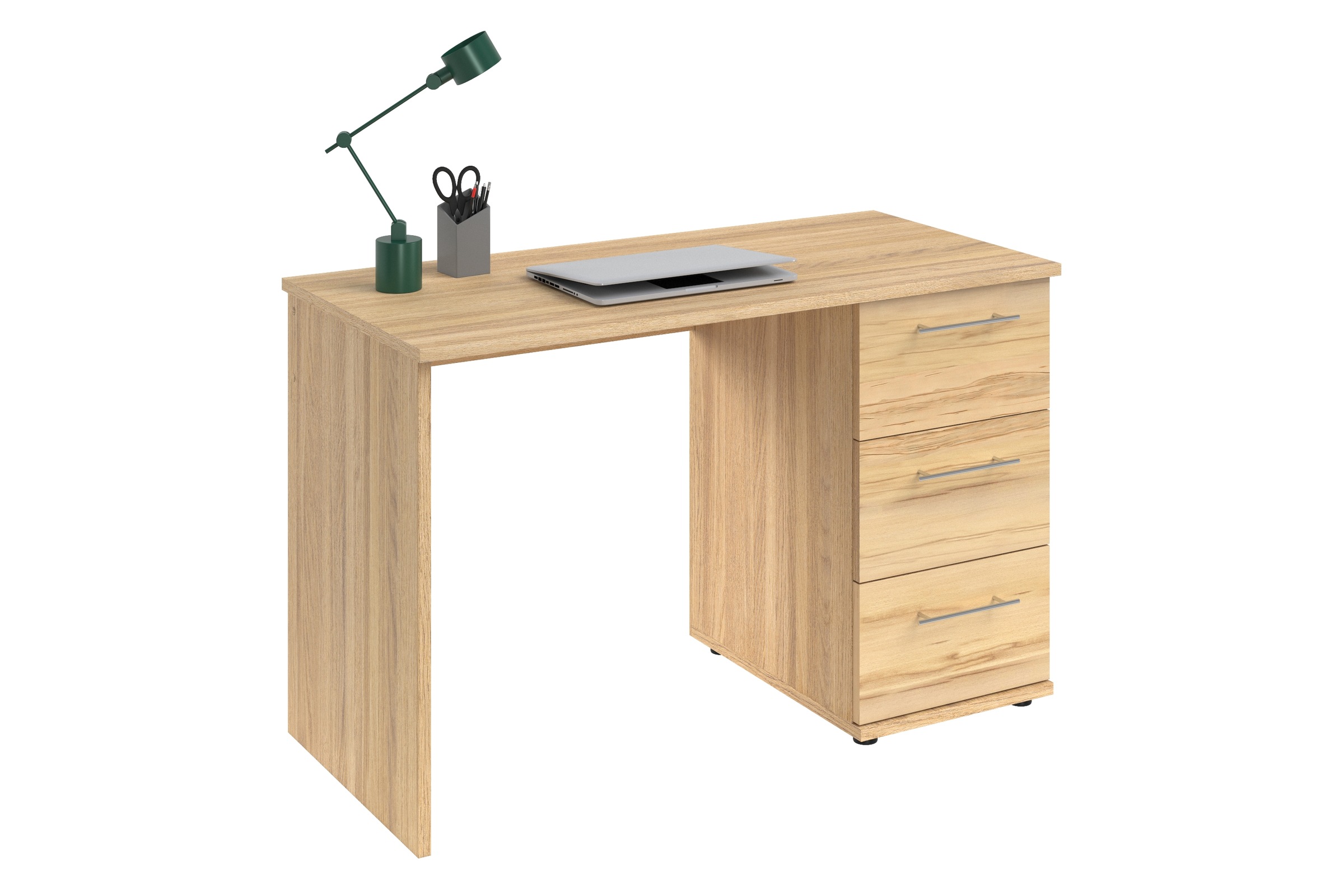 VOGL Möbelfabrik Schreibtisch »Tobi, optional mit Tastaturauszug,« mit 3 Schubkästen, Breite 115 cm, Made in Germany