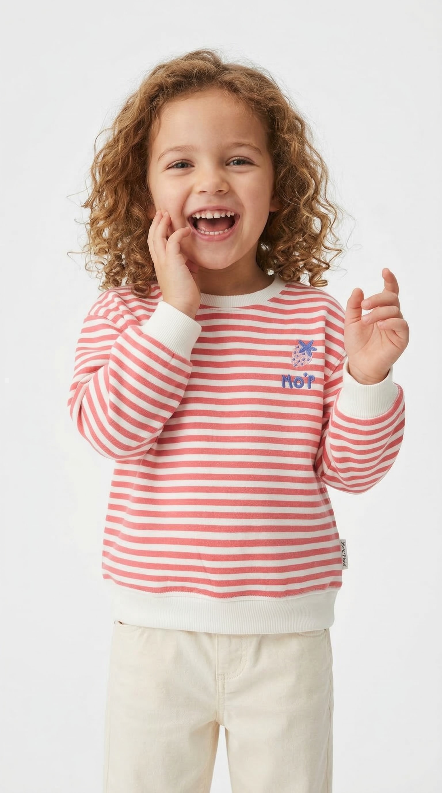 Marc O'Polo Junior Sweatshirt , Reine Baumwolle, für kleine Mädchen, kontrastfarbene Details
