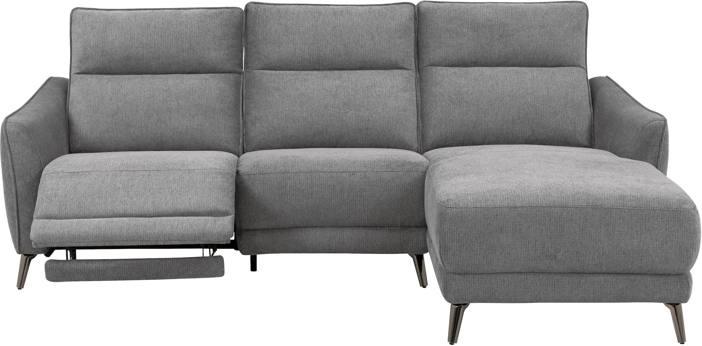 INOSIGN Ecksofa »TAYLER 3-Sitzer, L-Form (Breite 239cm), elektr. Relaxfunktion, USB A/C«, und Recamiere, Liegefunktion durch Recliner, Federkernpolsterung