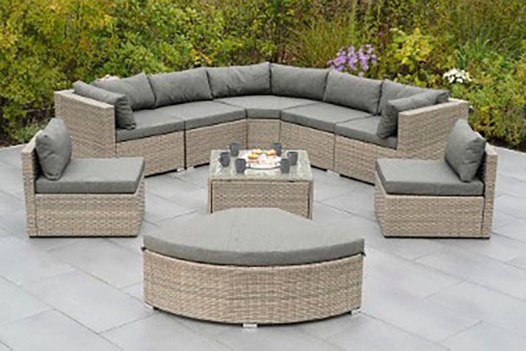 MERXX Gartenlounge-Set »Rivello«, (23 tlg.), inkl. Auflagen, Aufstellmaß BxTxH: 225x225x63 cm