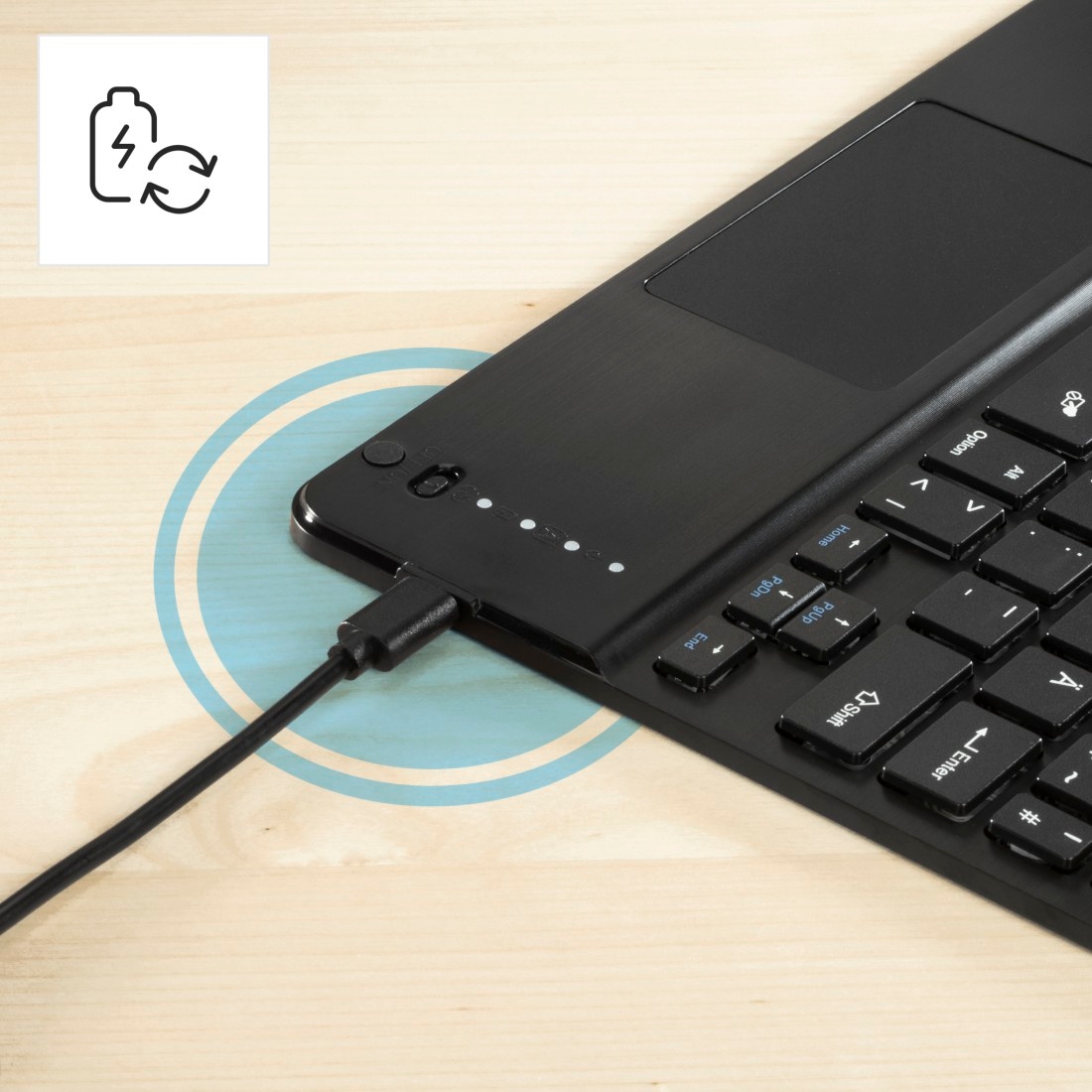 Hama Tablet-Hülle »Tablet-Hülle f. iPad Air (10.9"/11“), Bluetooth-Tastatur, Touchpad« Tablet Bluetooth-Tastatur, Touchpad, Standfunktion, abnehmbare Tastatur