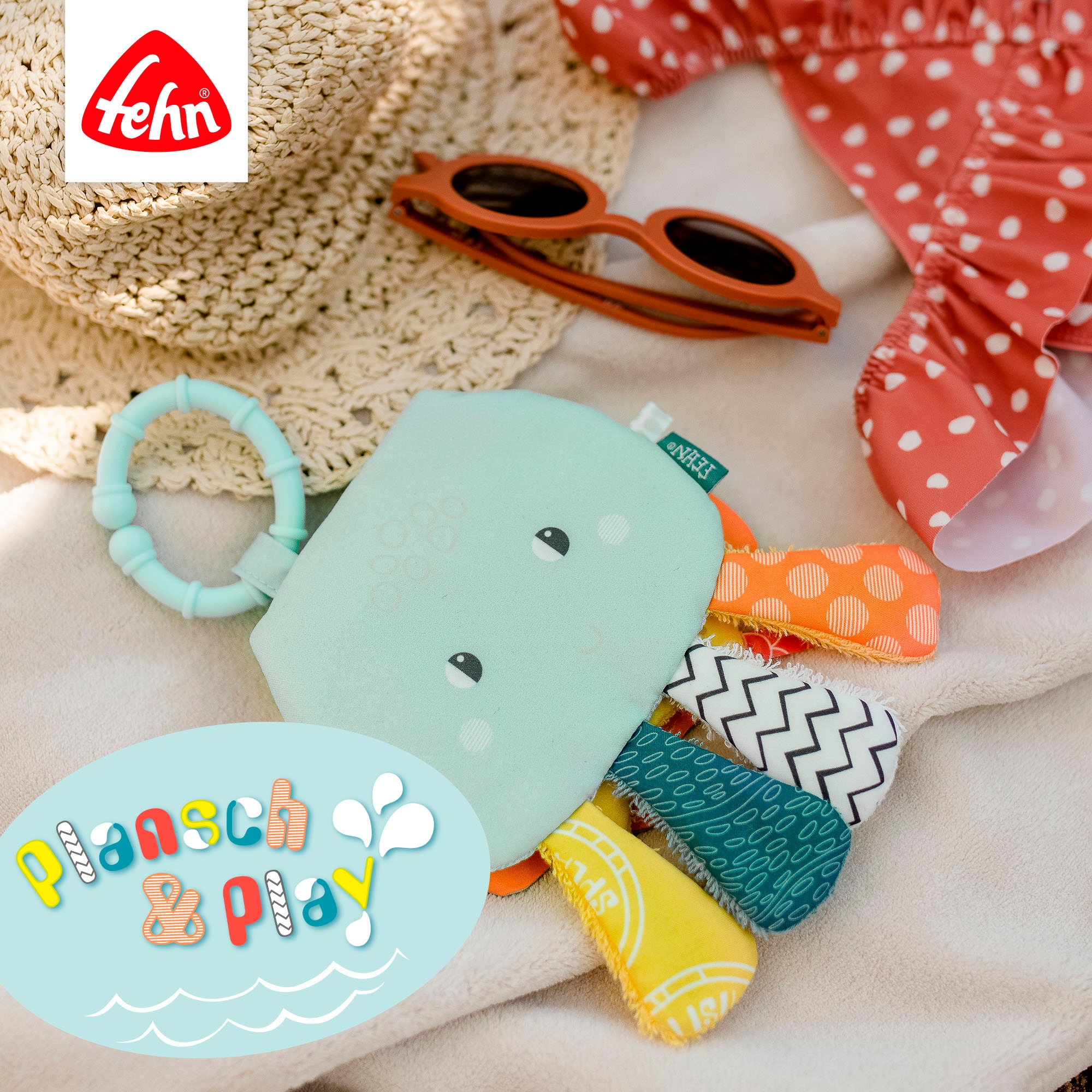 Fehn Badespielzeug »Plansch & Play,Badebuch Oktopus«, mit Befestigungsring