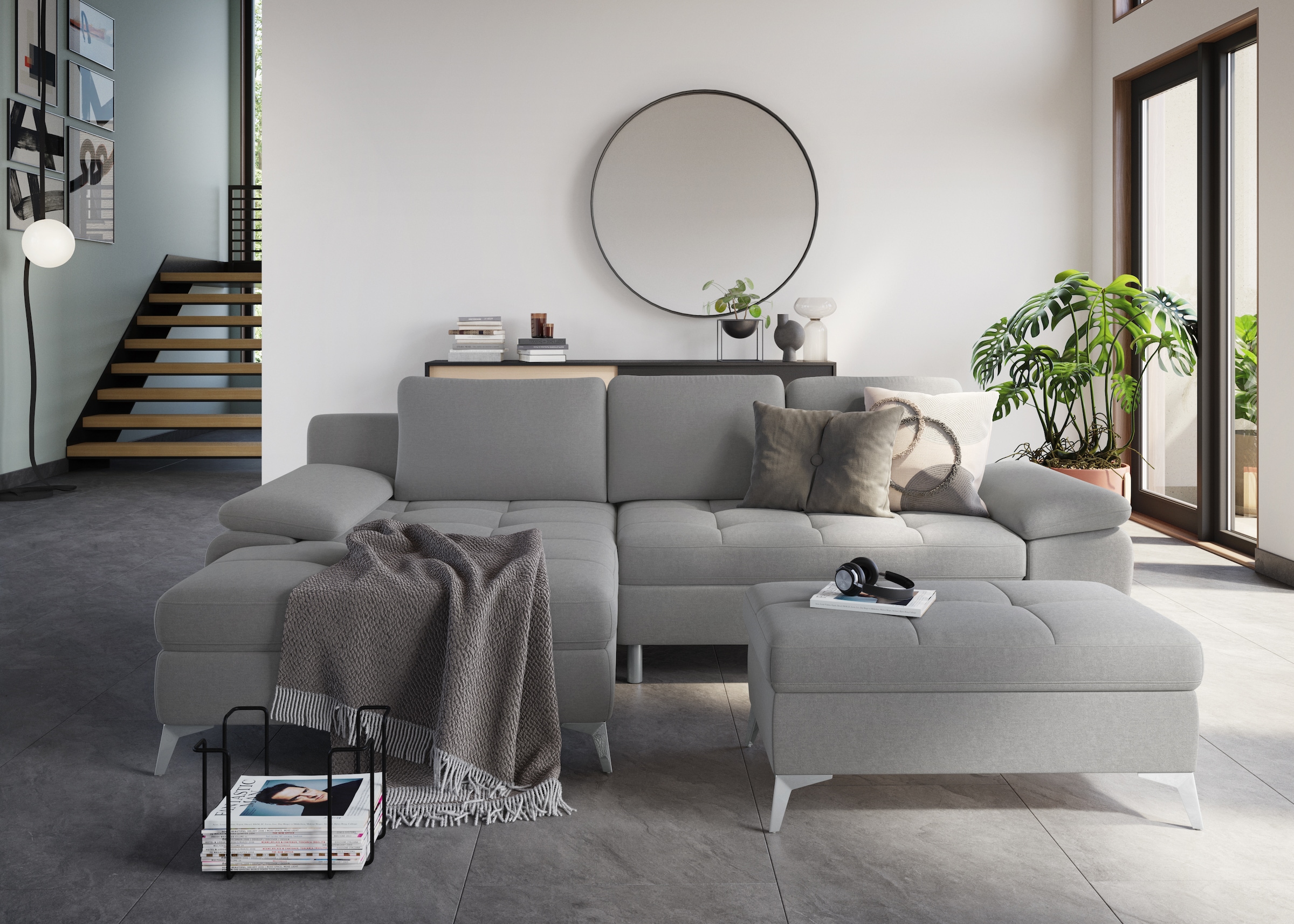 sit&more Ecksofa »Latigo L-Form«, mit Recamiere, wahlweise mit Bettfunktion und Bettkasten