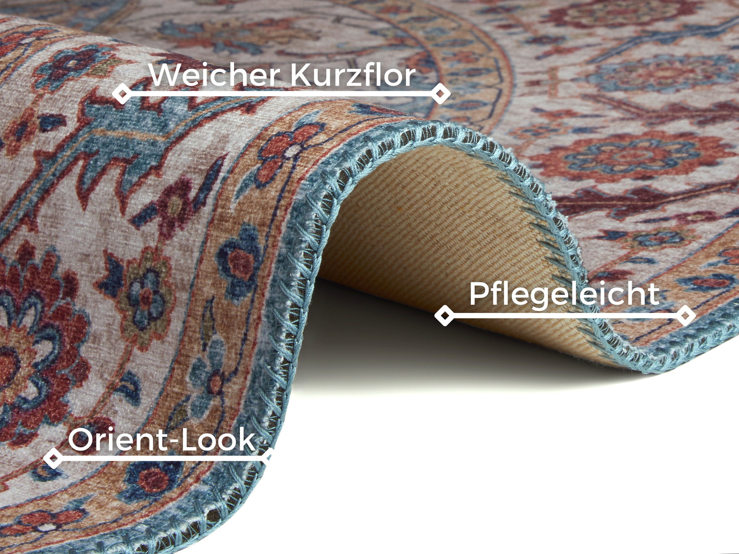 HANSE Home Teppich »Anthea«, rund, 5 mm Höhe, Orientalisch, Orient, Vintage, Wohnzimmer, Schlafzimmer, Esszimmer