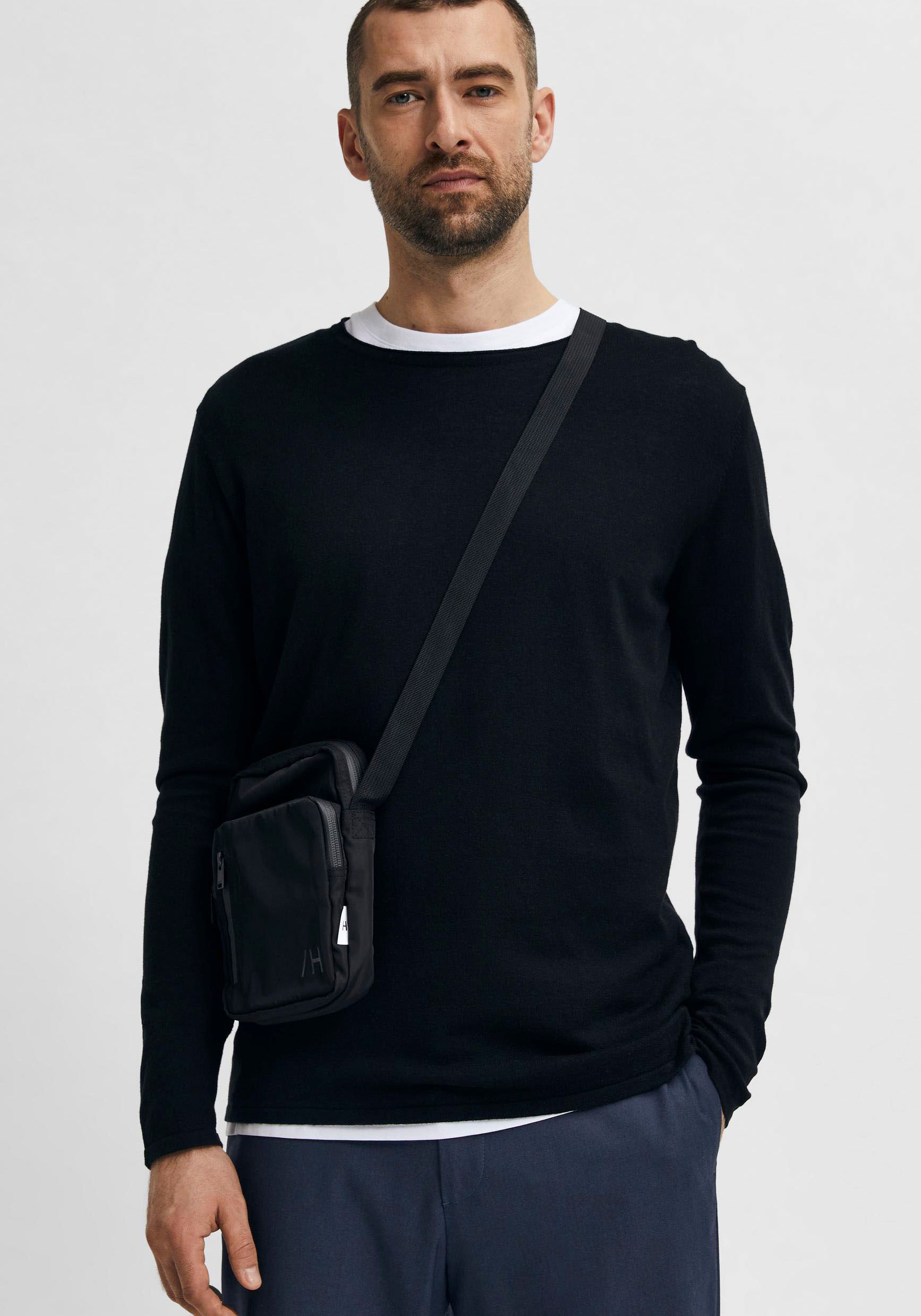 Selected Homme Rundhalspullover »Slhrome Ls Knit Crew Neck Noos«